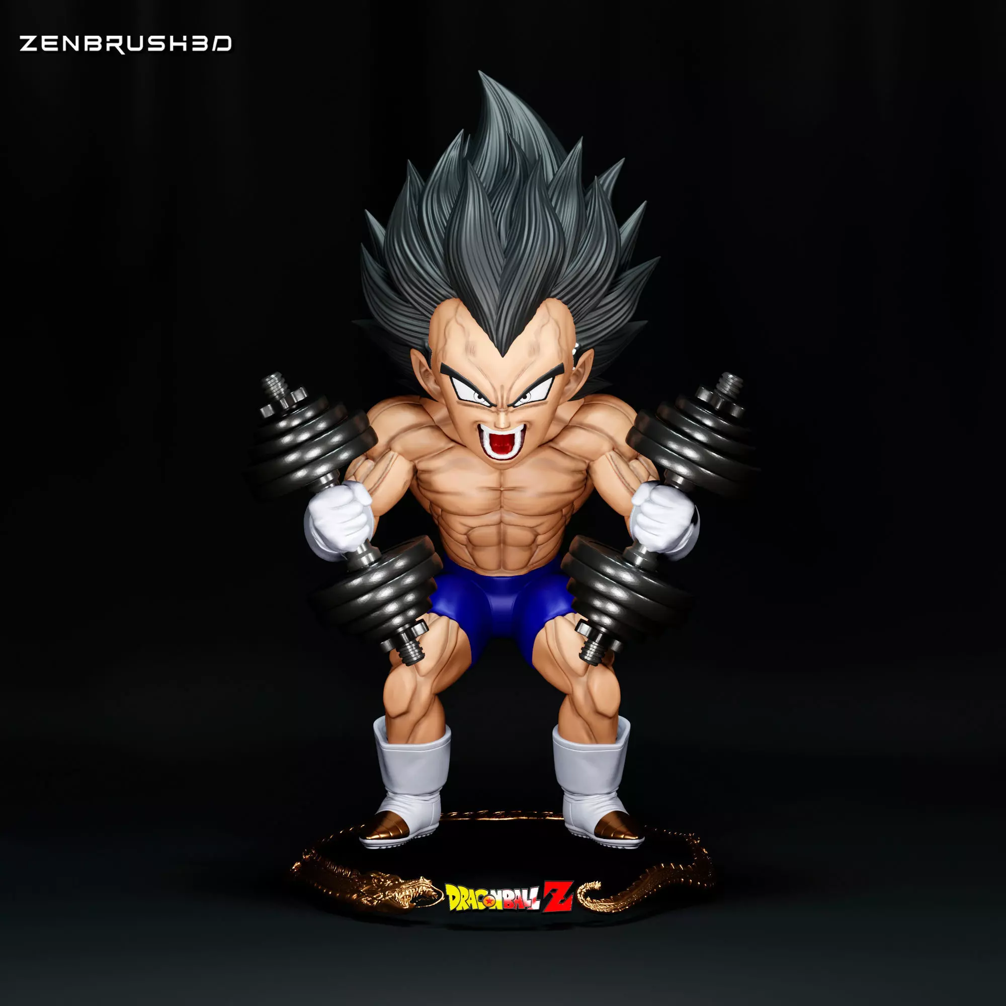 VEGETA SAYAN GYM - DUO PACK 3D PRINTING STL MODEL 3D print model_0