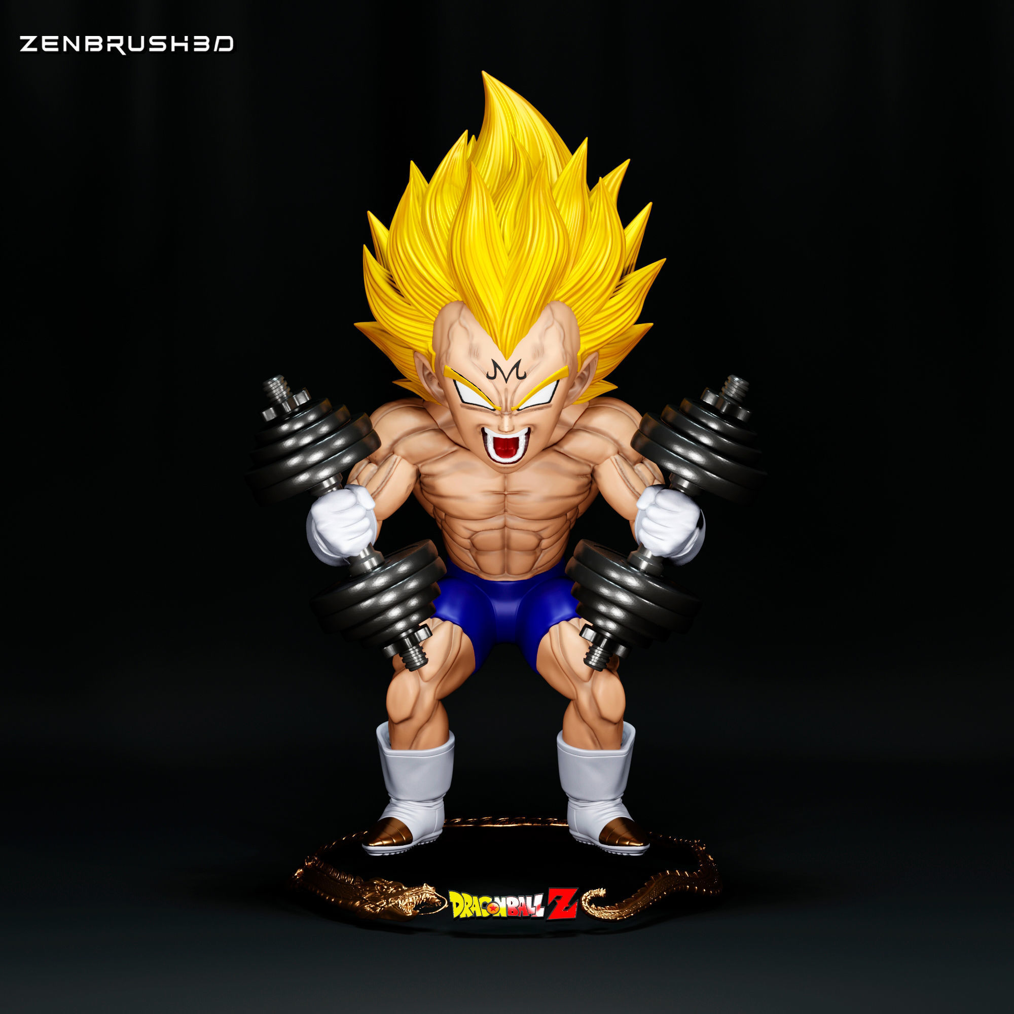 VEGETA SAYAN GYM - DUO PACK 3D PRINTING STL MODEL 3D print model_2