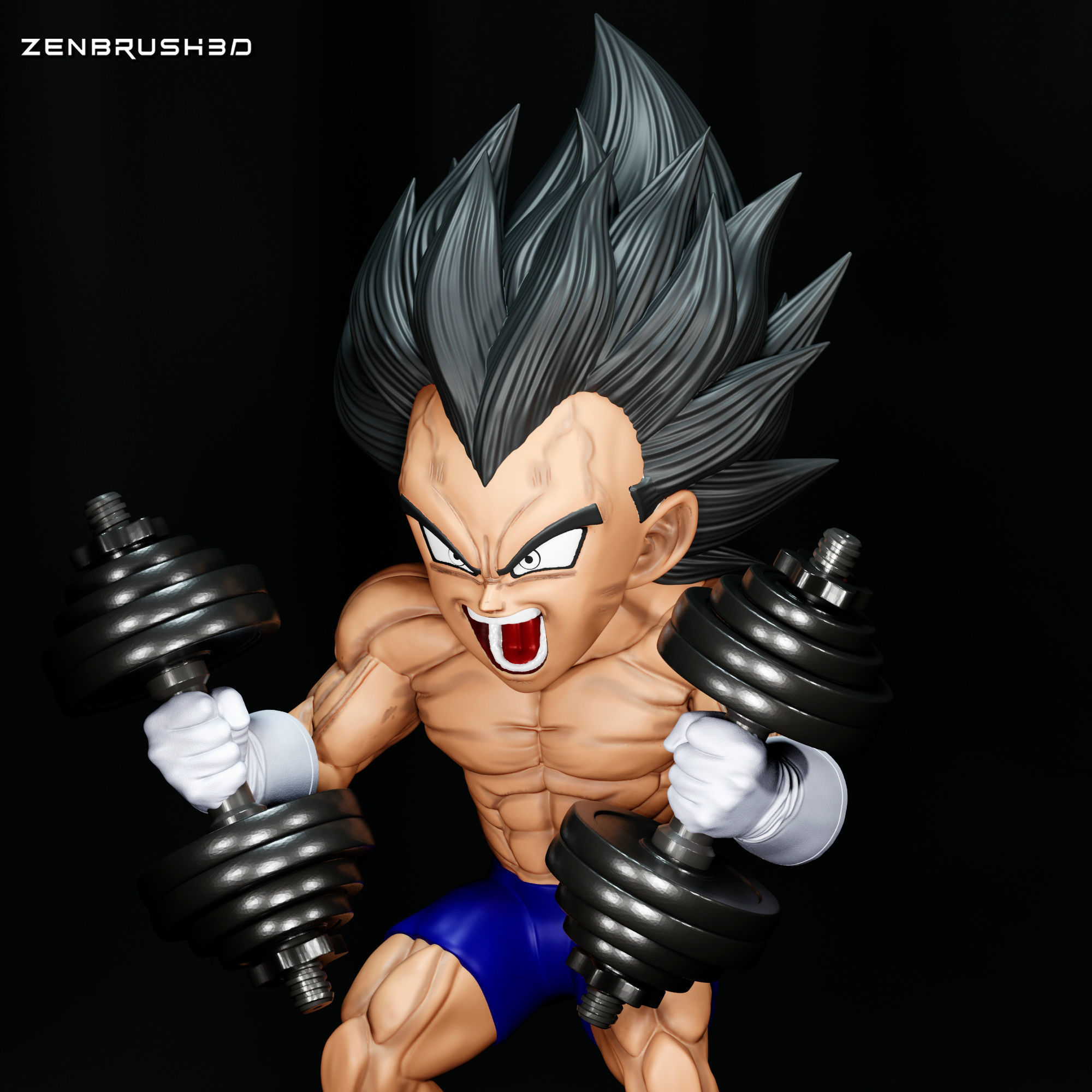 VEGETA SAYAN GYM - DUO PACK 3D PRINTING STL MODEL 3D print model_1