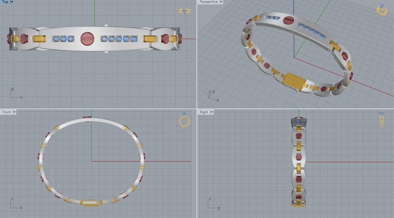 Bracelet 16 3D print model_7