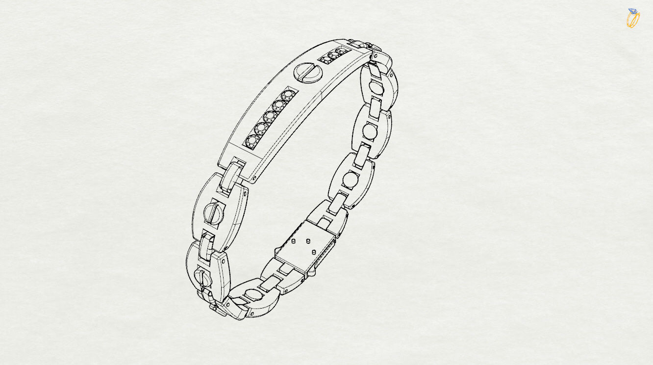 Bracelet 16 3D print model_14