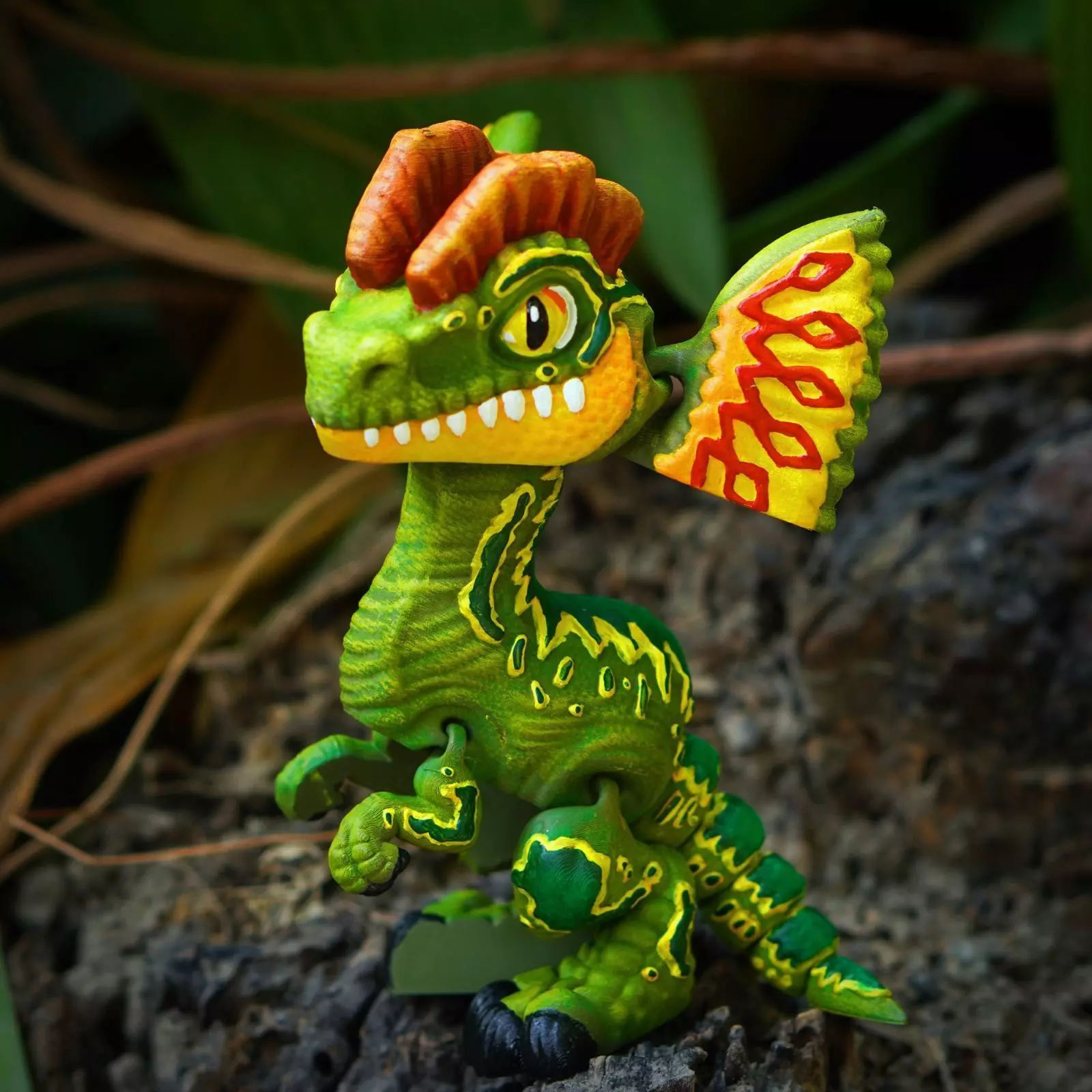 PRINT IN PLACE FLEXI DILOPHOSAURUS 3D print model