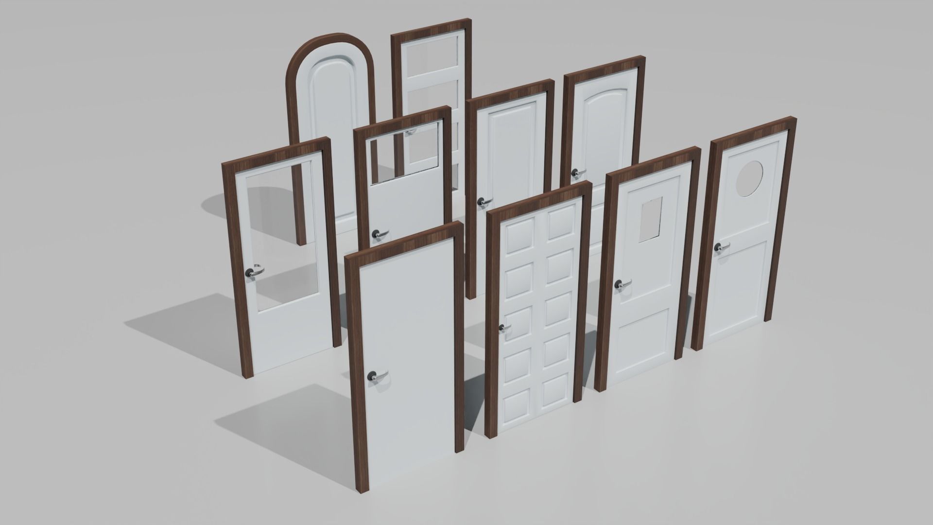 Doors Collection - 10 Doors Low-poly 3D model_32
