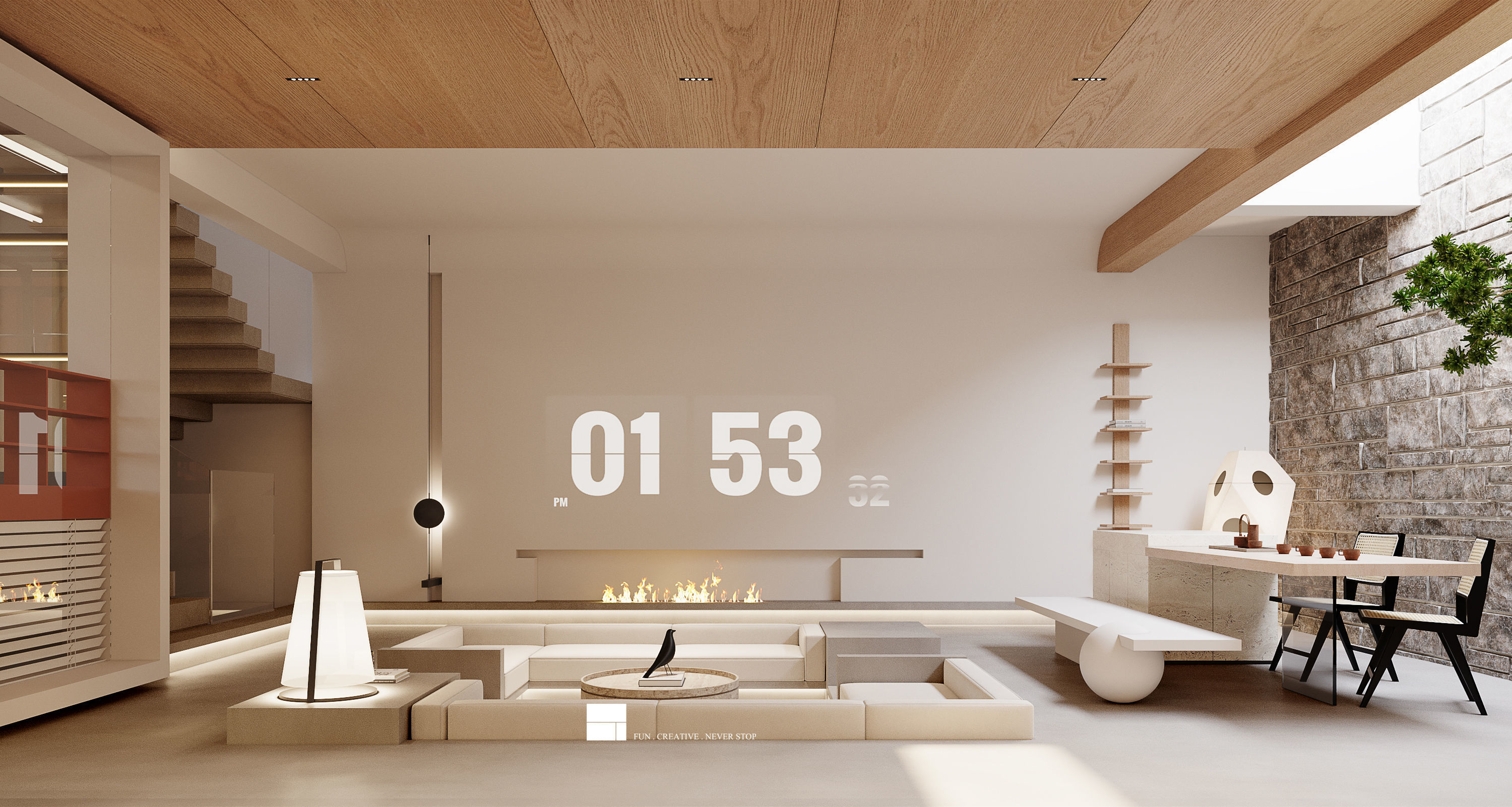 Modern Luxury Villa 3D Model and CAD Plans 3D model_3