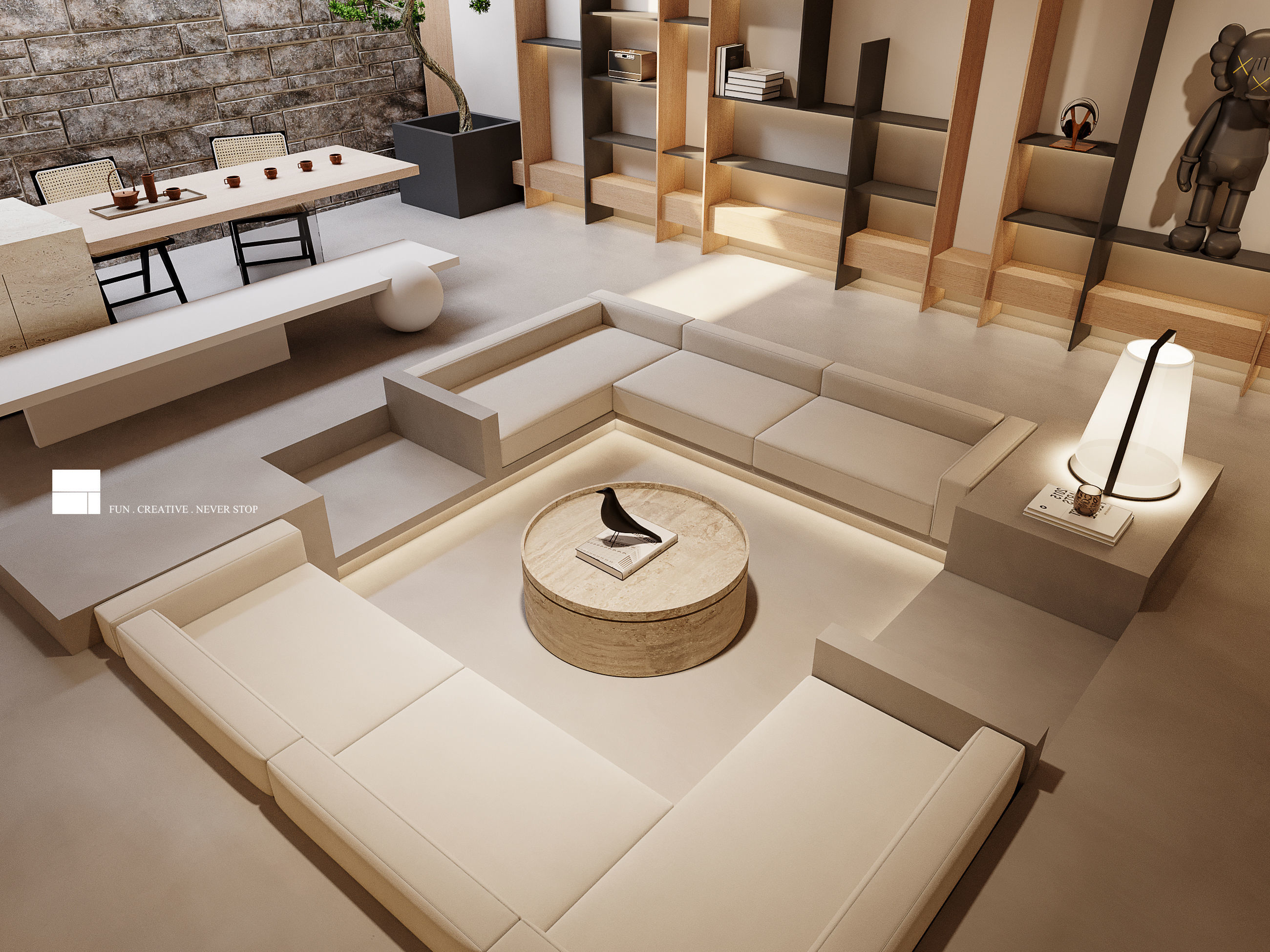 Modern Luxury Villa 3D Model and CAD Plans 3D model_1