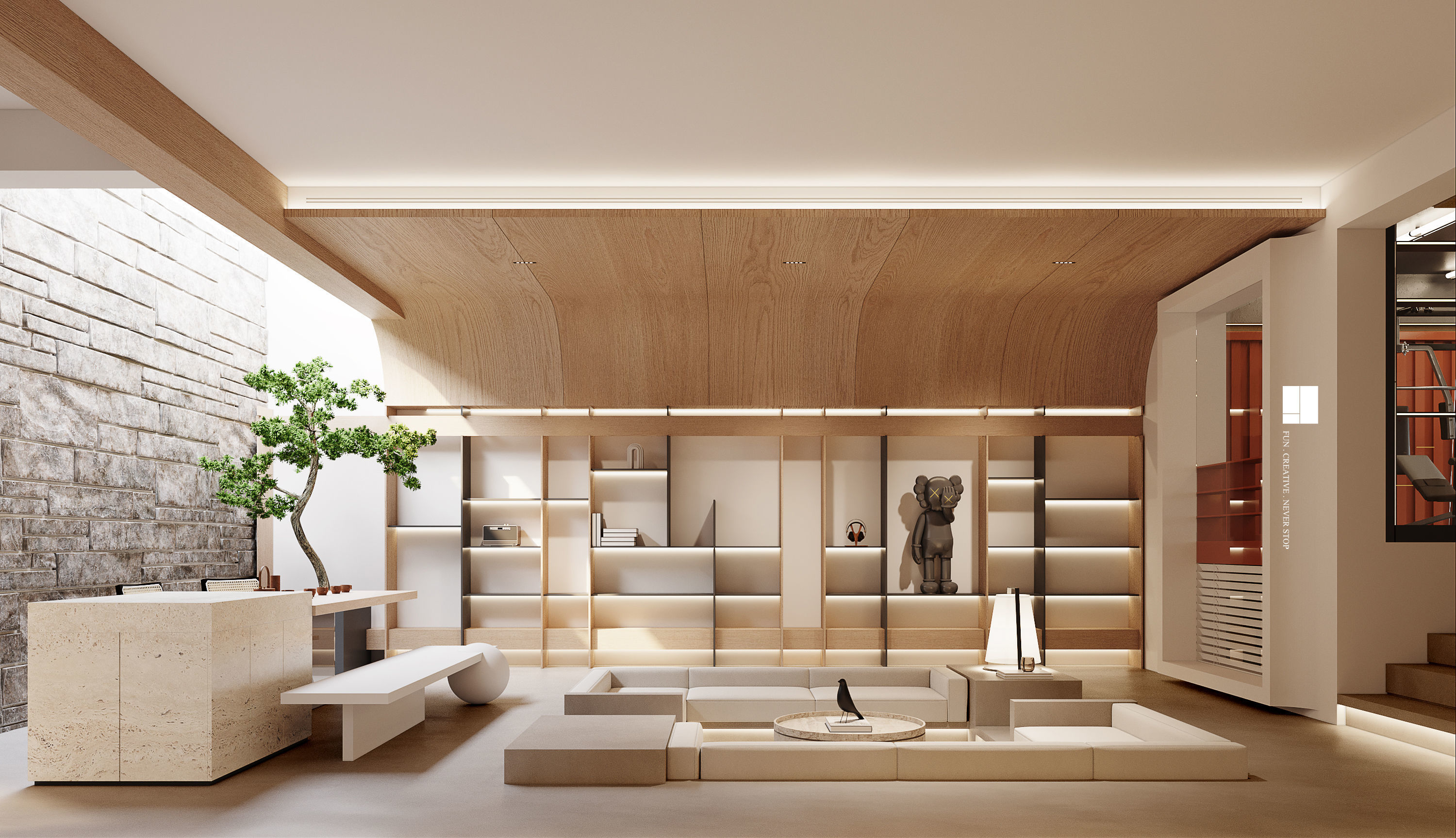 Modern Luxury Villa 3D Model and CAD Plans 3D model_4