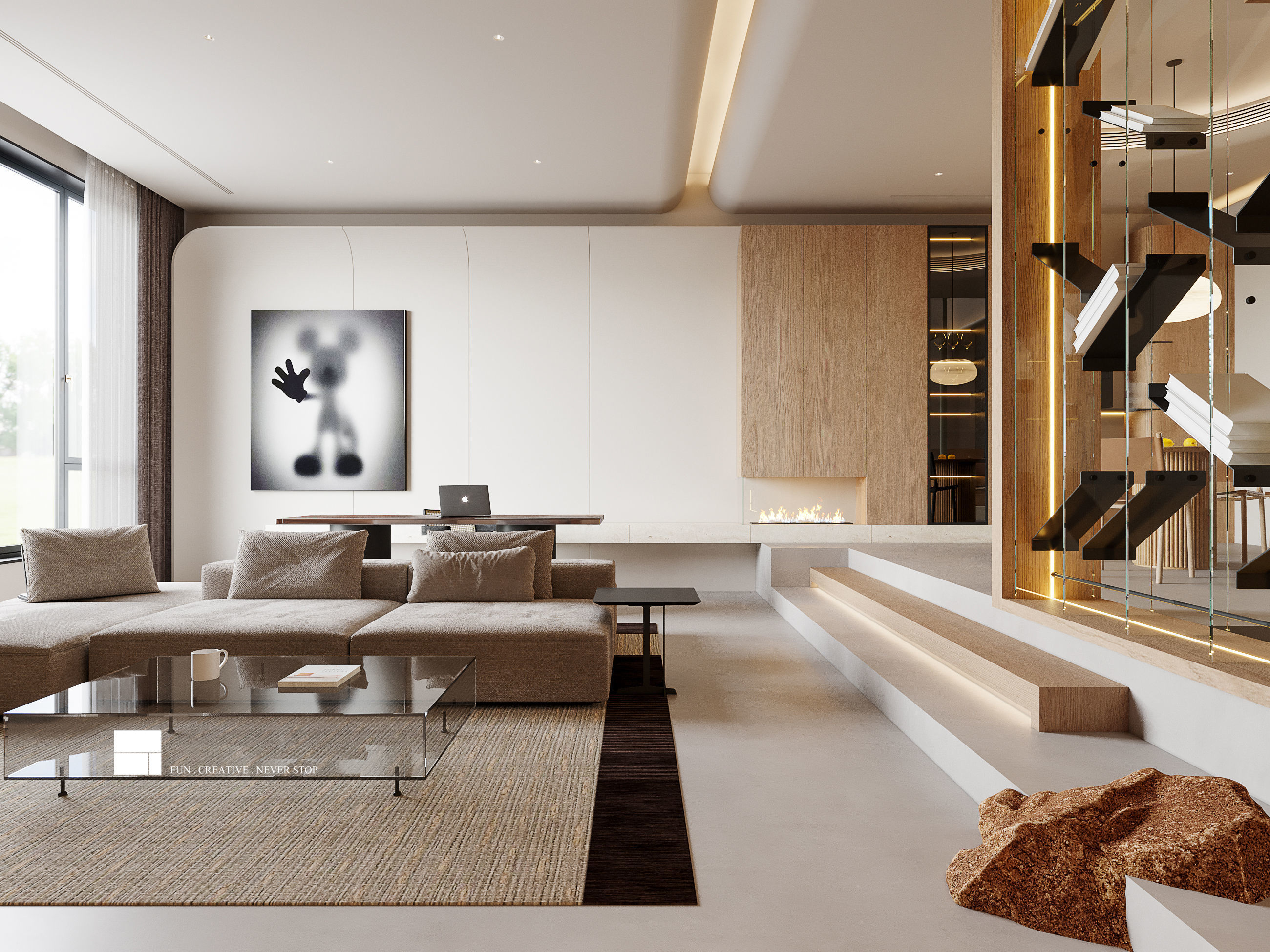 Modern Luxury Villa 3D Model and CAD Plans 3D model_17