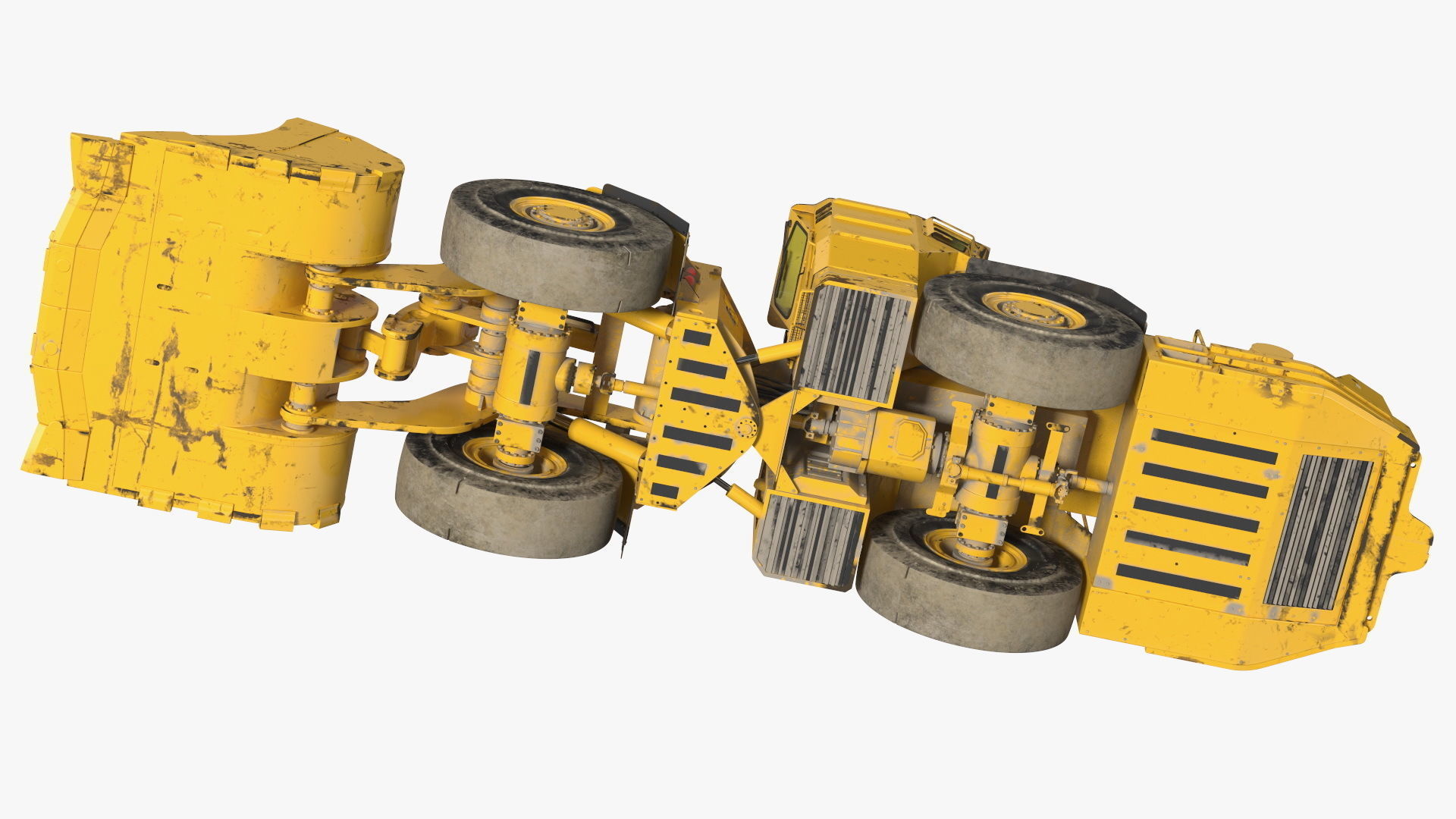 Mining Loader Dirty Rigged for Cinema 4D 3D model_19