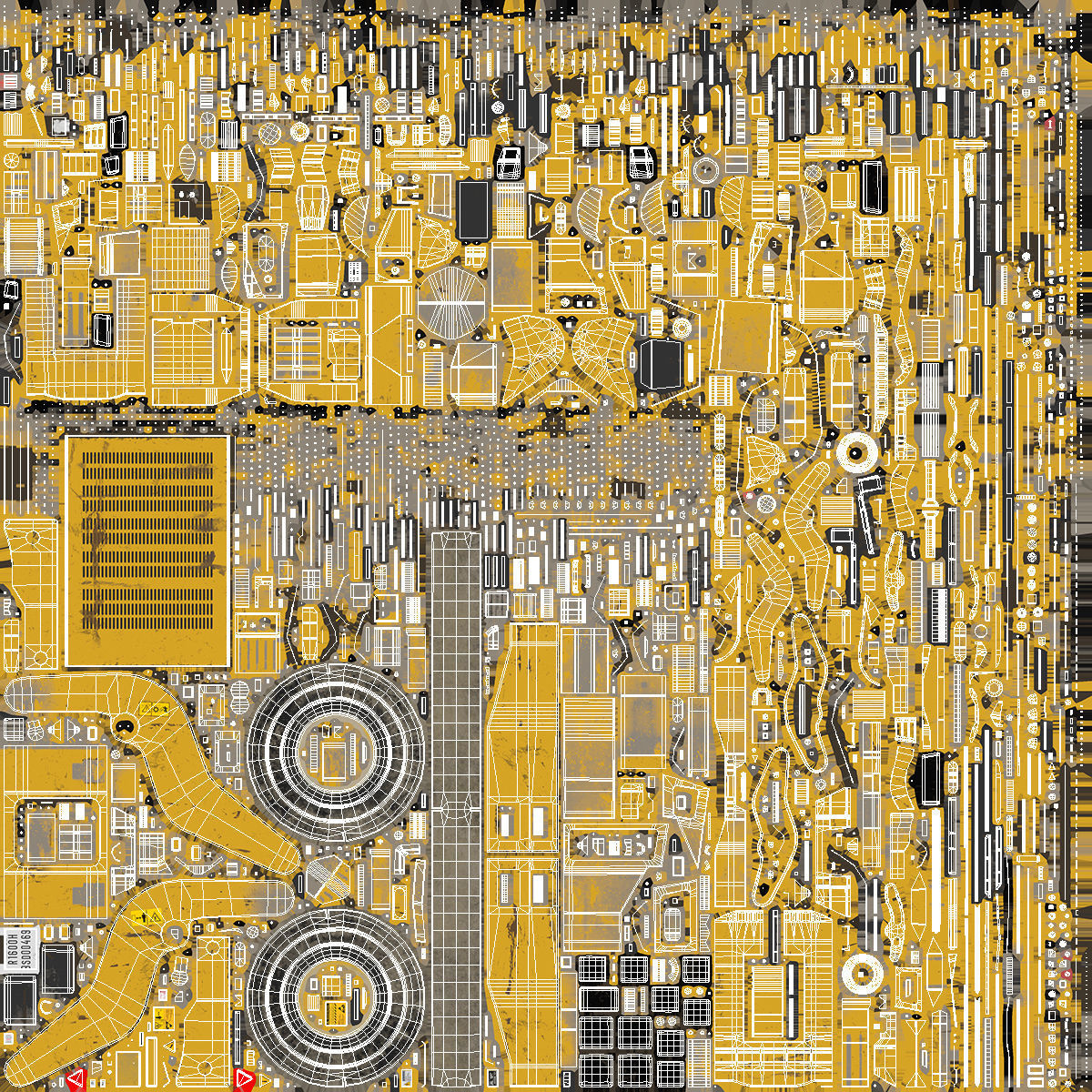 Mining Loader Dirty Rigged for Cinema 4D 3D model_31