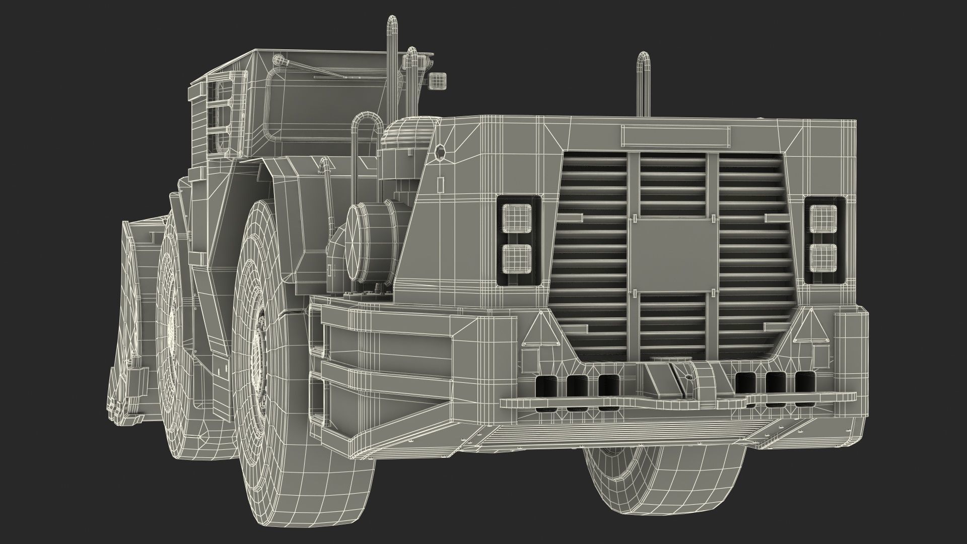 Mining Loader Dirty Rigged for Cinema 4D 3D model_36