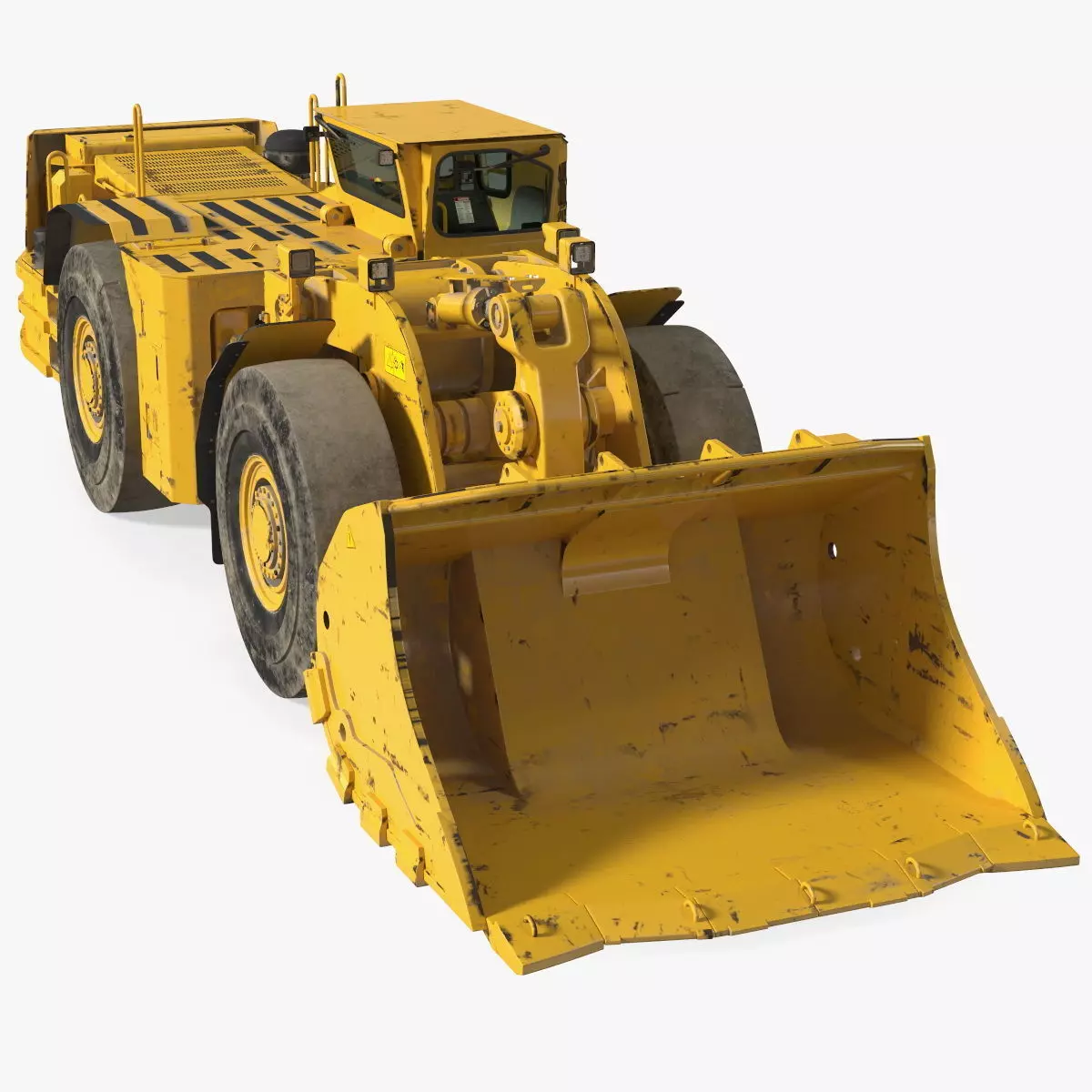 Mining Loader Dirty Rigged for Cinema 4D 3D model_0