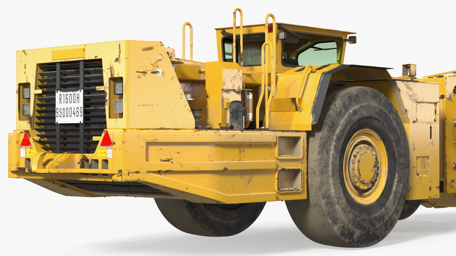 Mining Loader Dirty Rigged for Cinema 4D 3D model_25