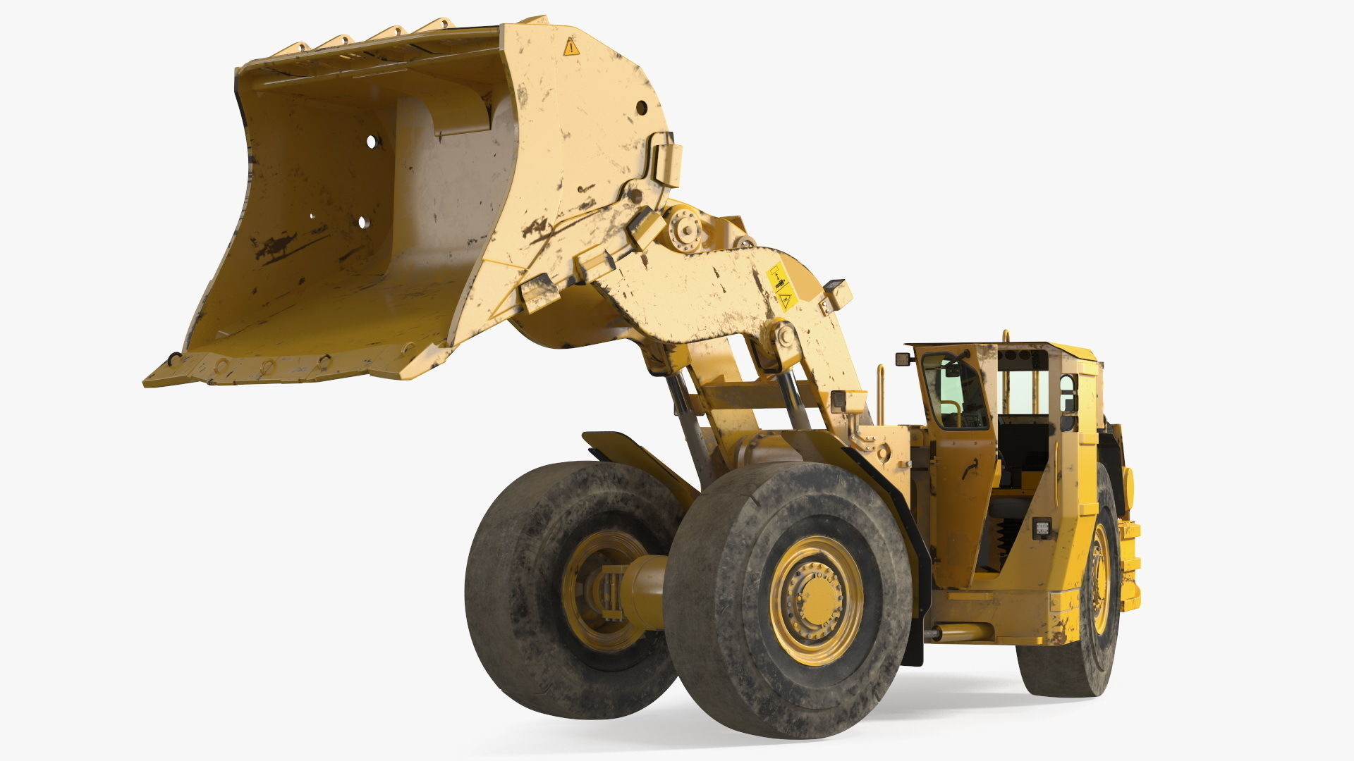 Mining Loader Dirty Rigged for Cinema 4D 3D model_9