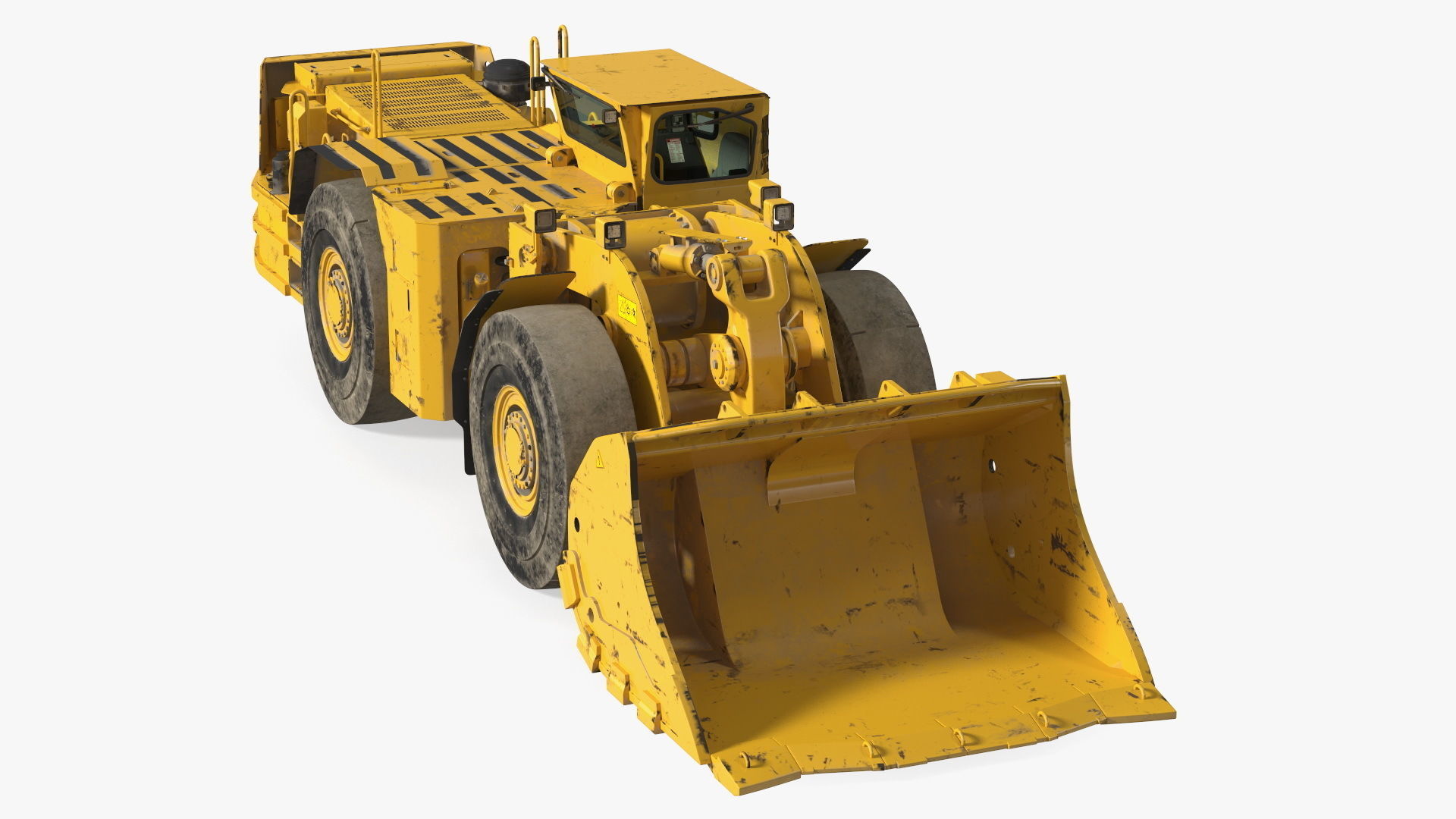 Mining Loader Dirty Rigged for Cinema 4D 3D model_1