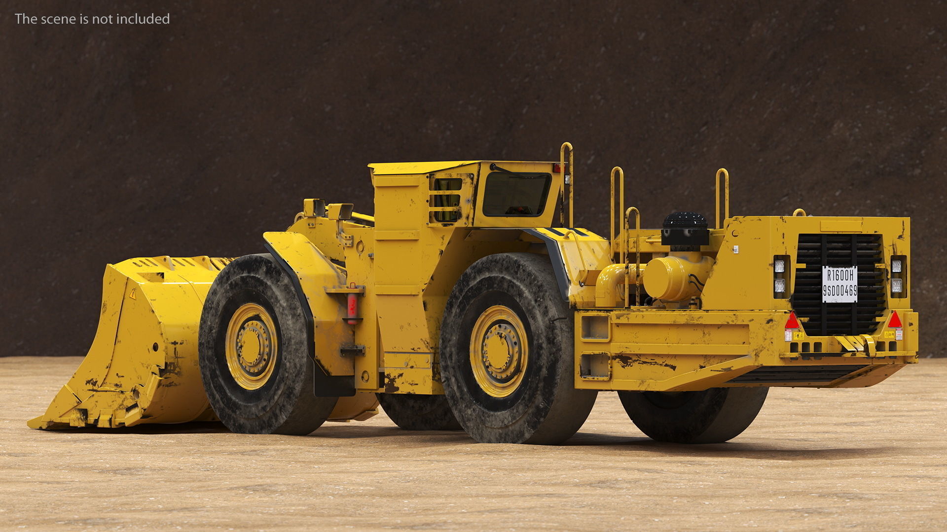 Mining Loader Dirty Rigged for Cinema 4D 3D model_4