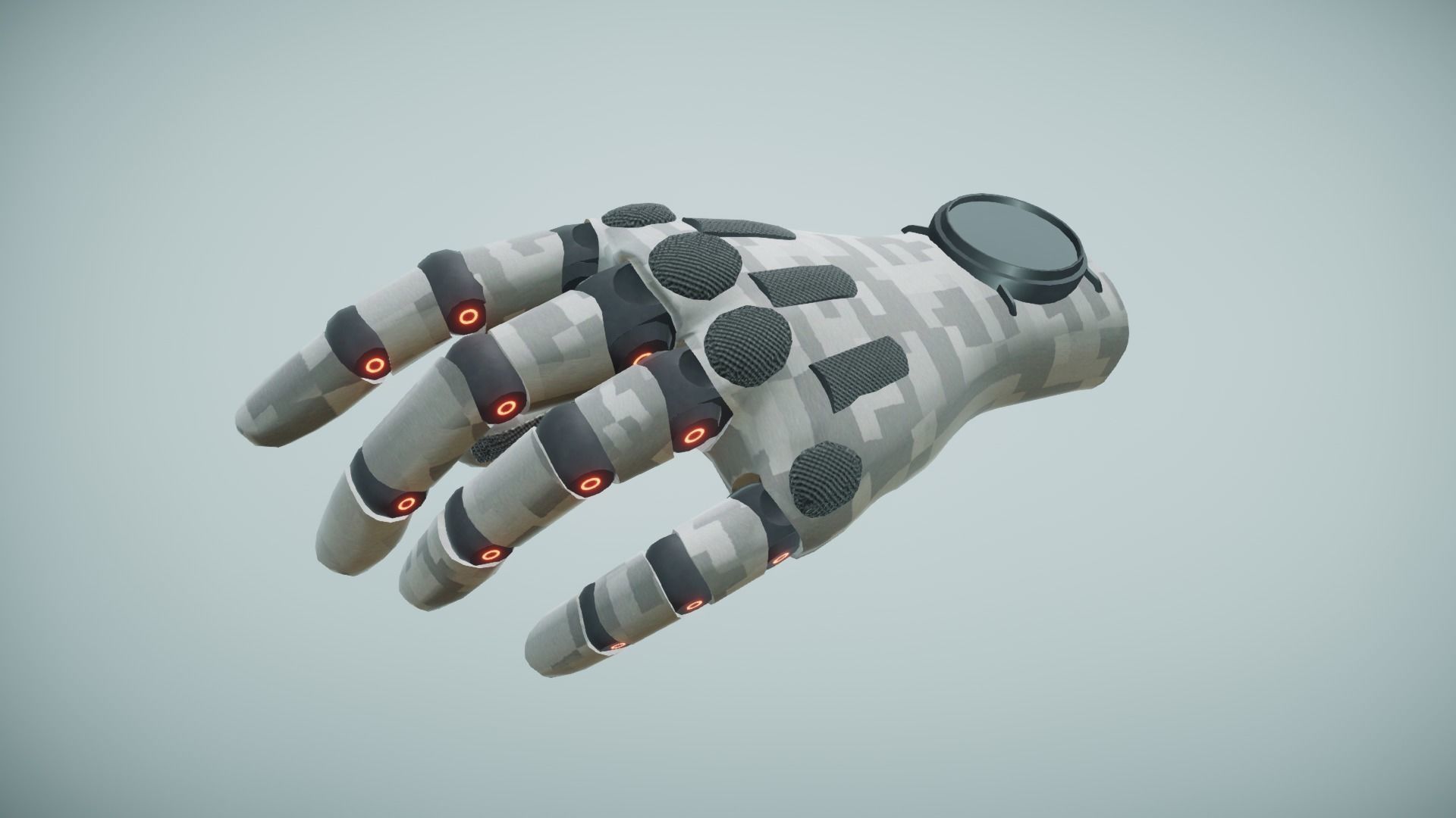 Sci Fi VR Hand 2 Low-poly 3D model_5