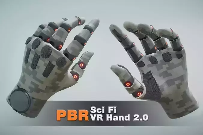 Sci Fi VR Hand 2 Low-poly 3D model