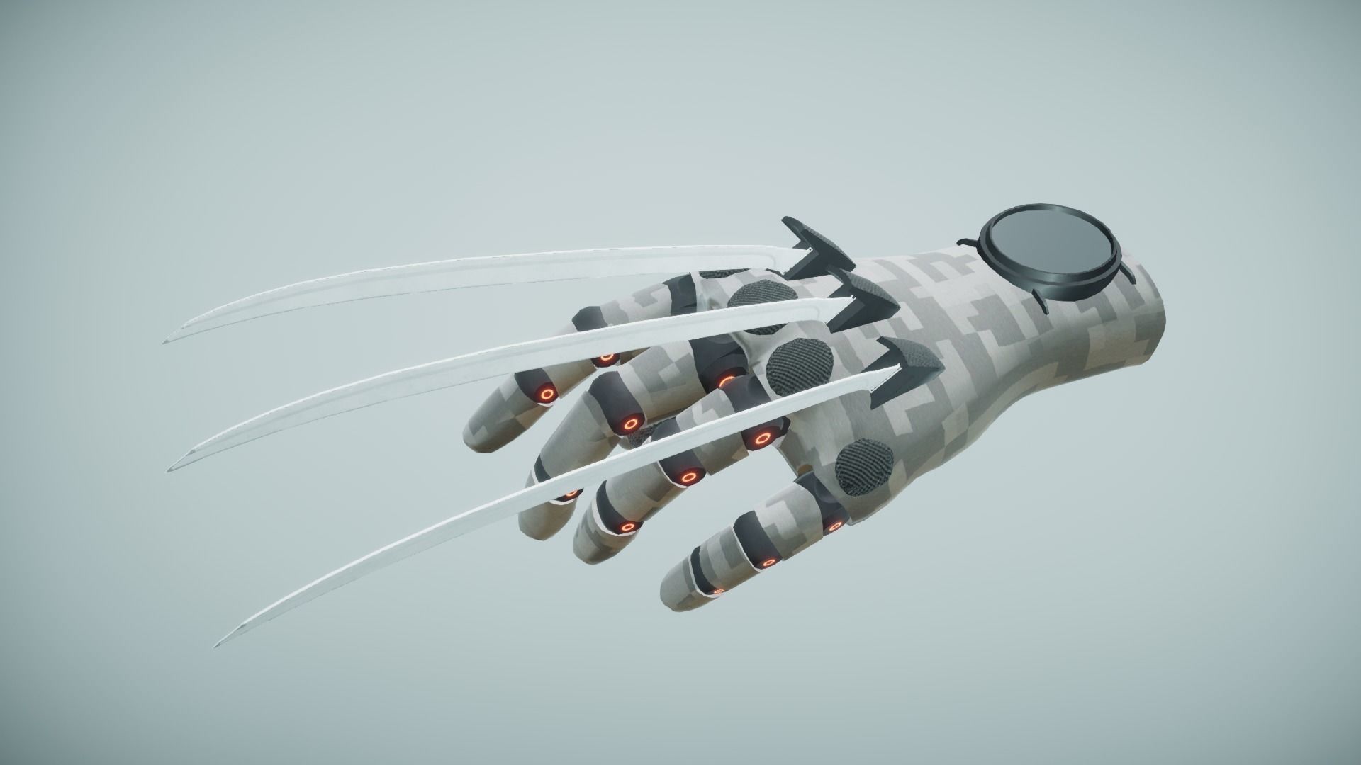 Sci Fi VR Hand 2 Low-poly 3D model_7