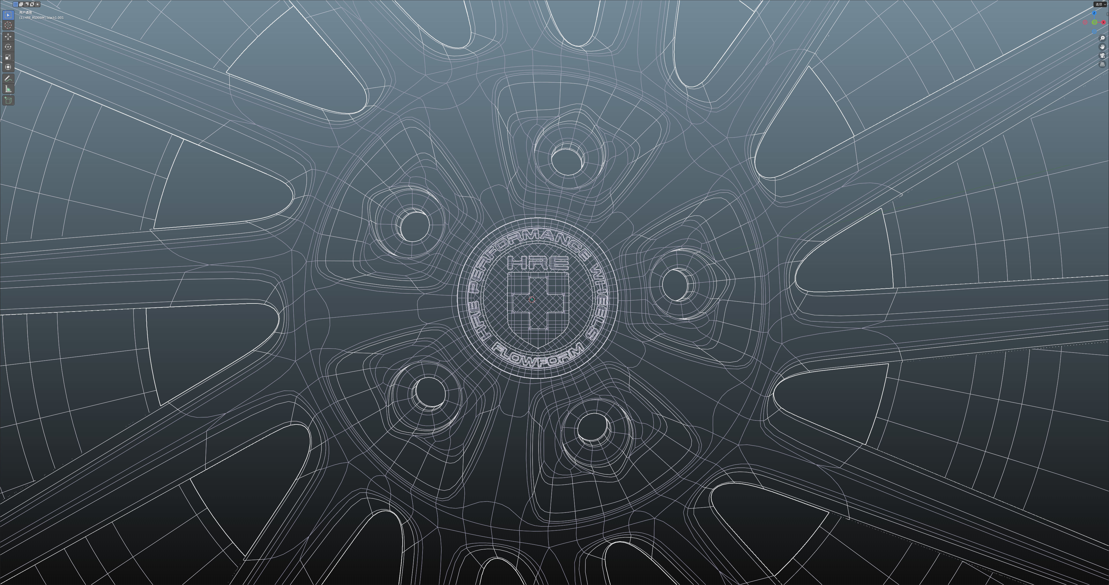 HRE RS309M Low-poly 3D model_23