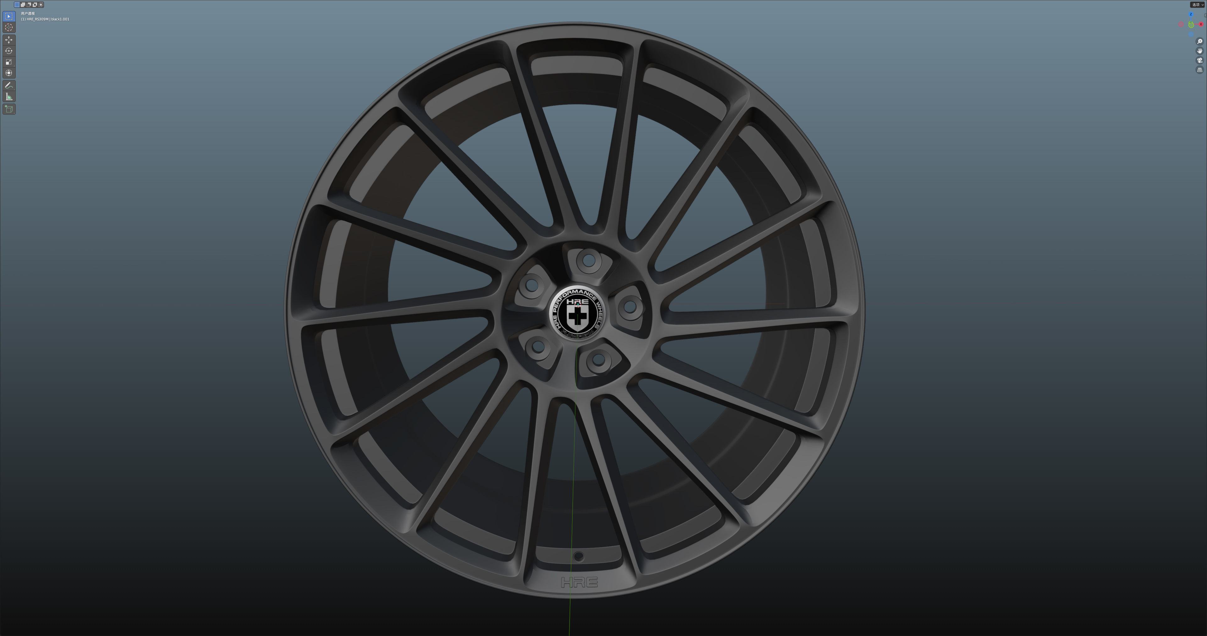 HRE RS309M Low-poly 3D model_11