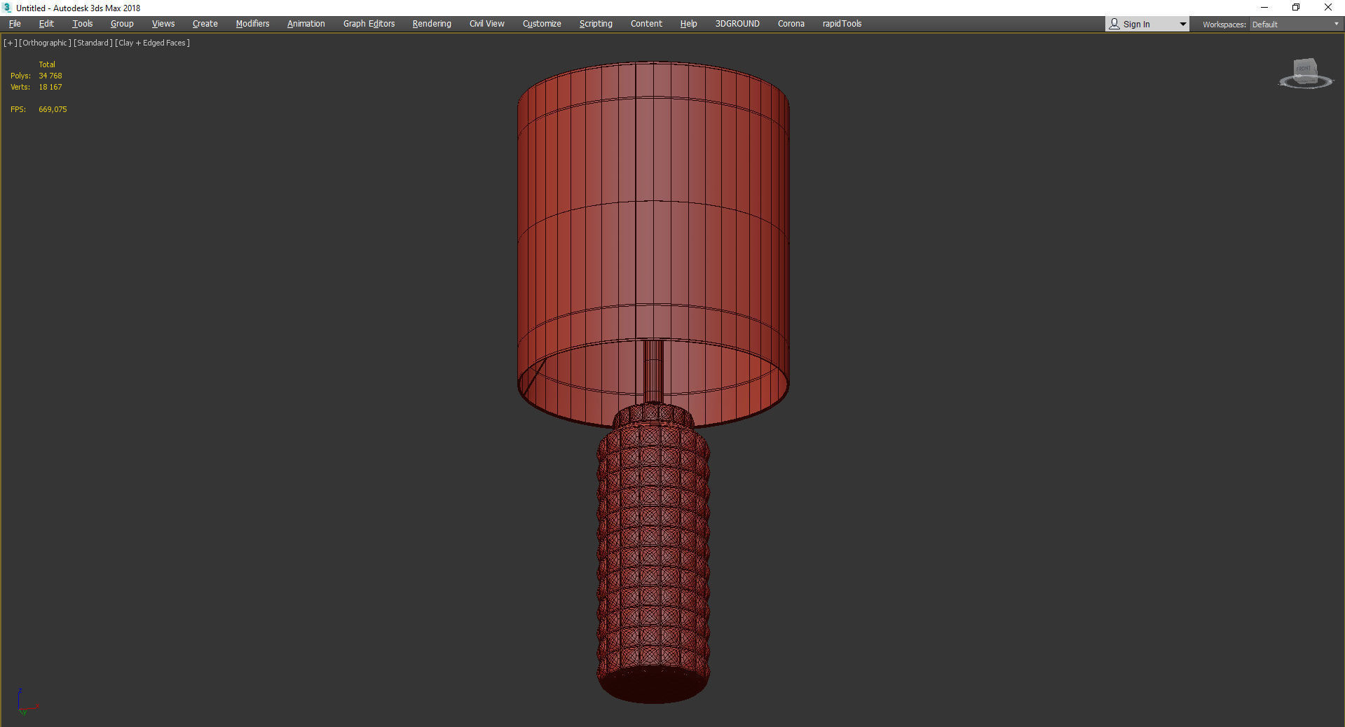 Evins Table Lamp Low-poly 3D model_3