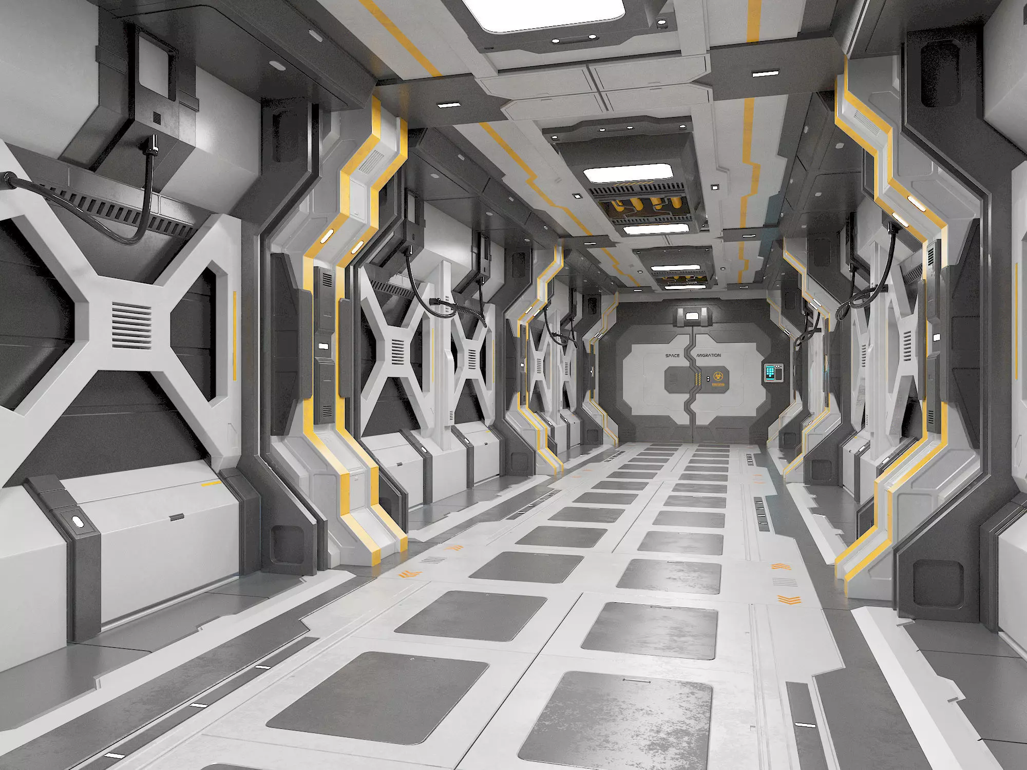 space station astronaut  shuttle 3D model_0