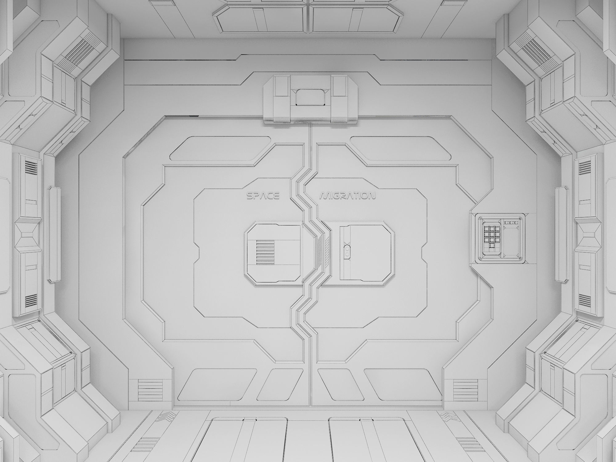 space station astronaut  shuttle 3D model_5