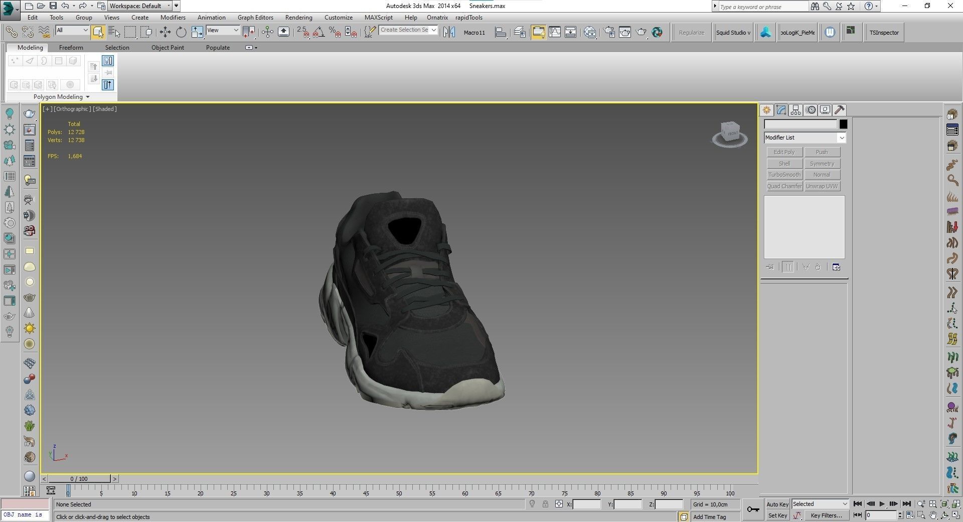 Sneakers Low-poly 3D model_3