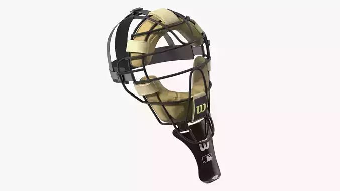 Baseball Full-Face Protection Mask Yellow