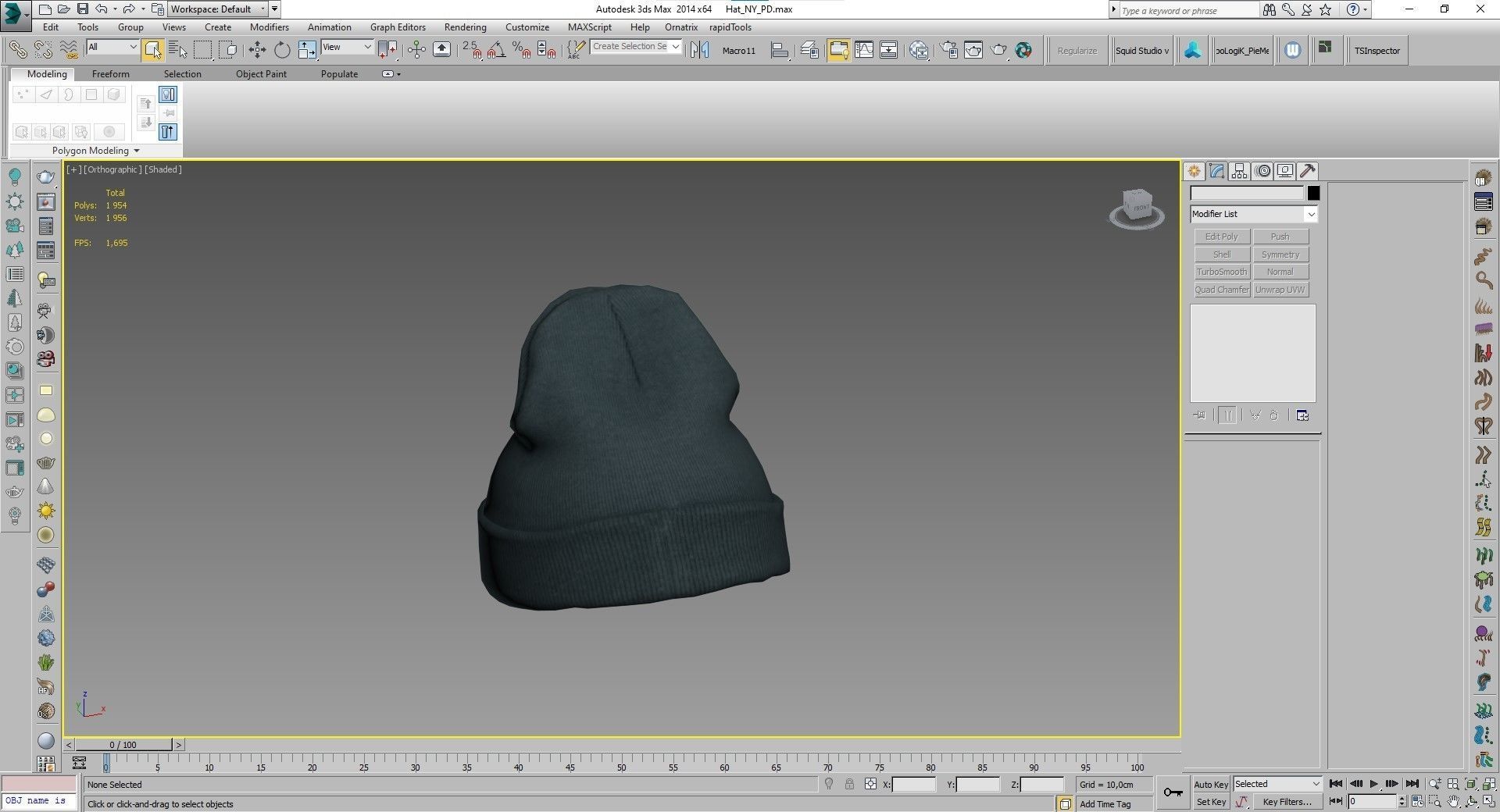 3D Hat Low-poly 3D model_3