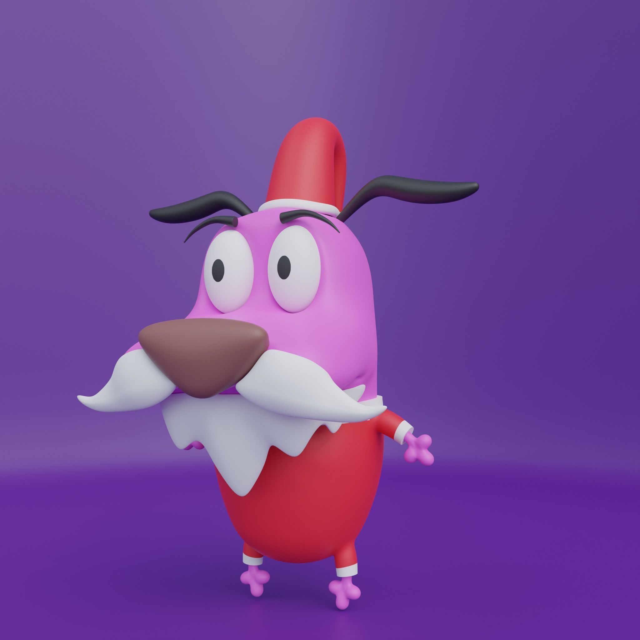 Courage Claus The cowardly dog  - 3D print model 3D print model_8