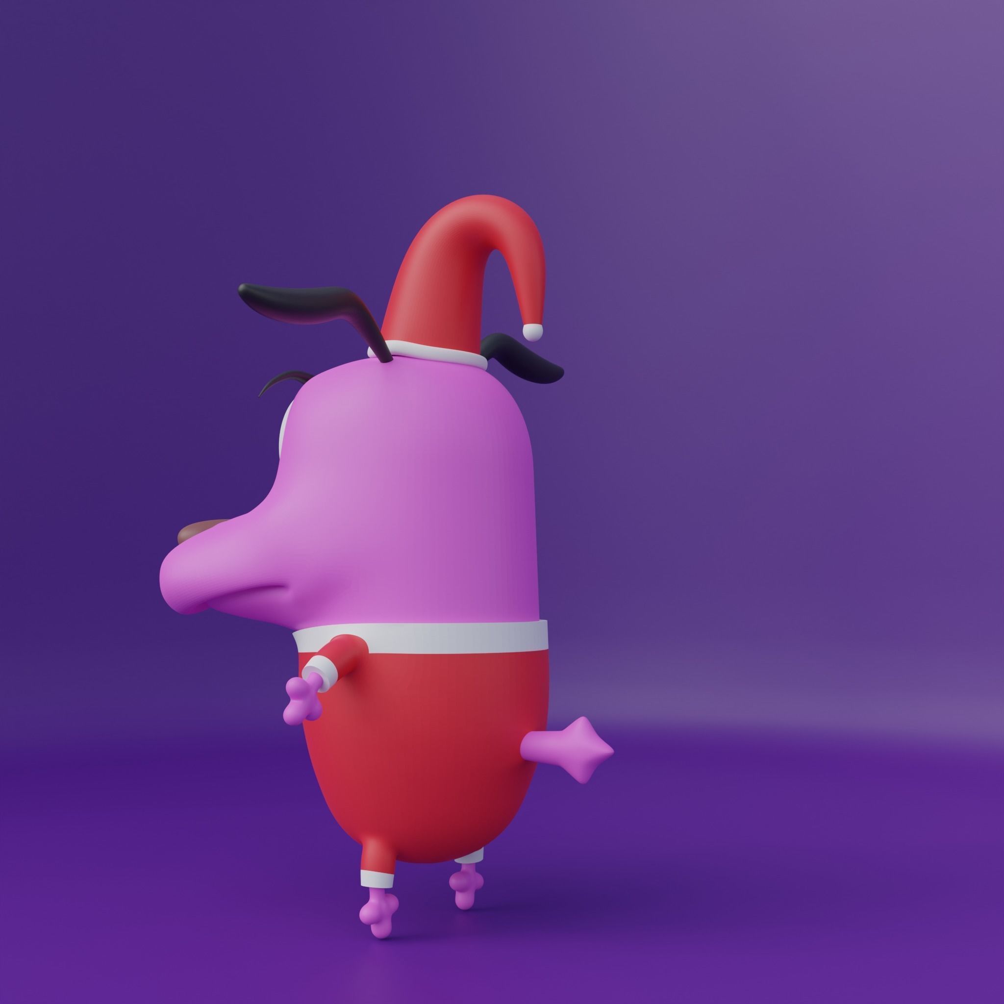 Courage Claus The cowardly dog  - 3D print model 3D print model_7