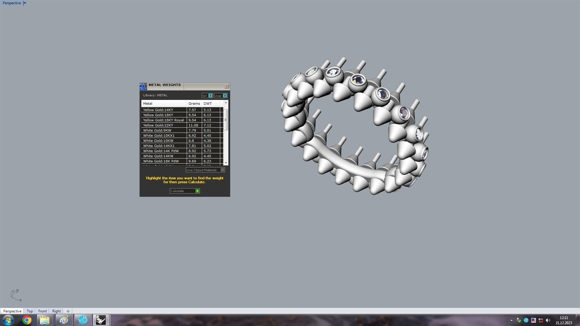 Clash Ring Diamonds 17 5mm 3D print model_16