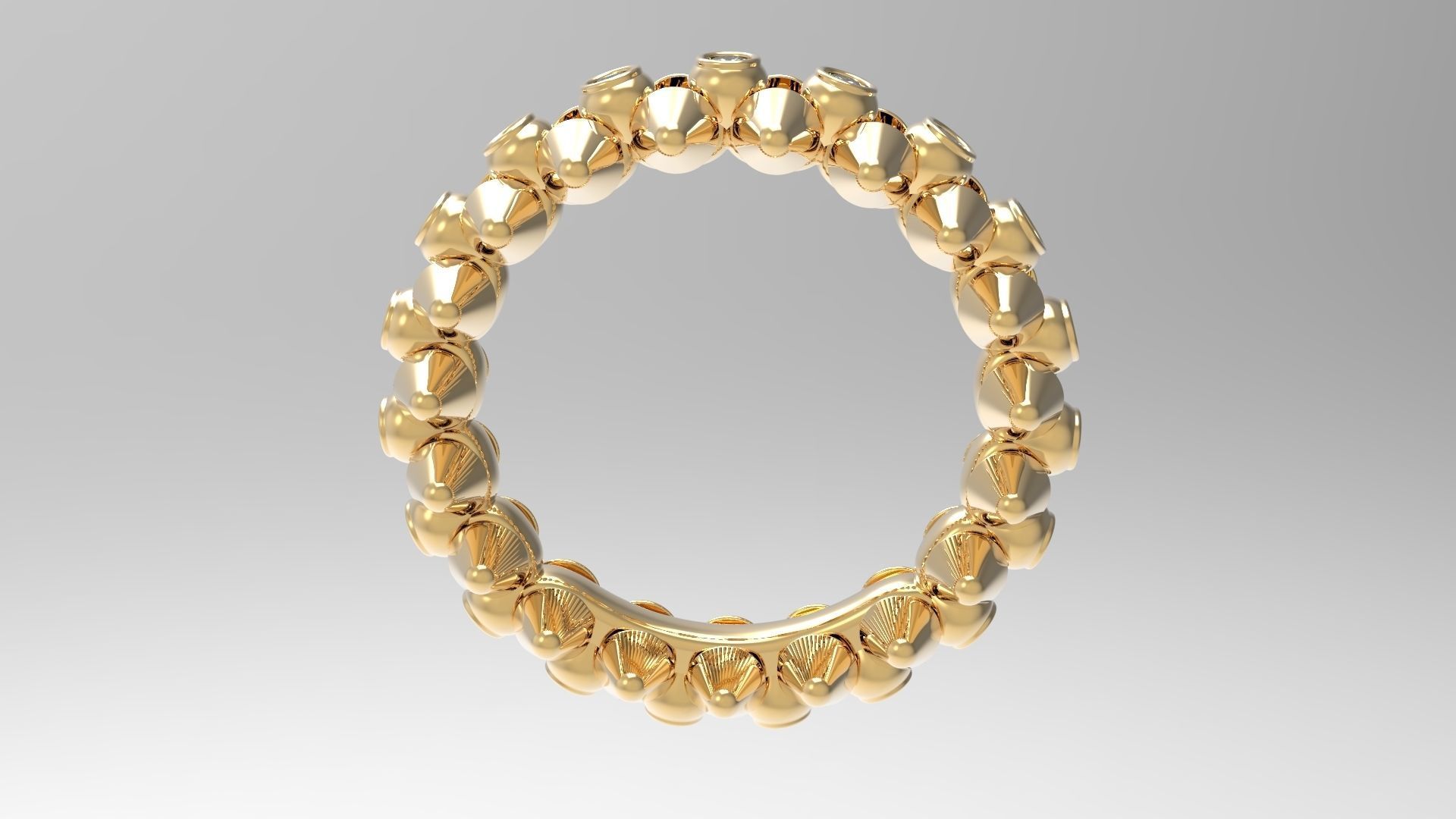 Clash Ring Diamonds 17 5mm 3D print model_1