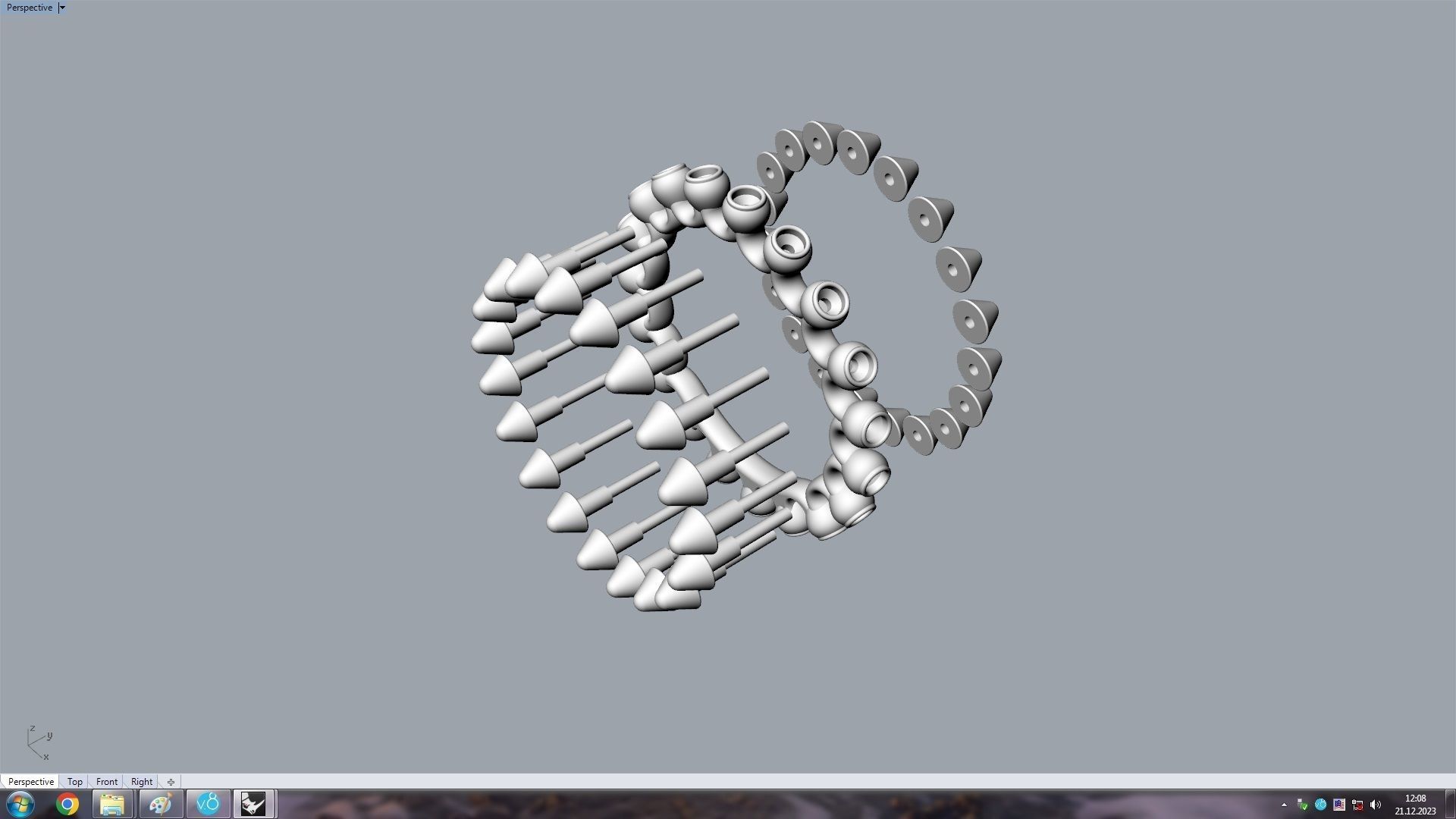 Clash Ring Diamonds 17 5mm 3D print model_14