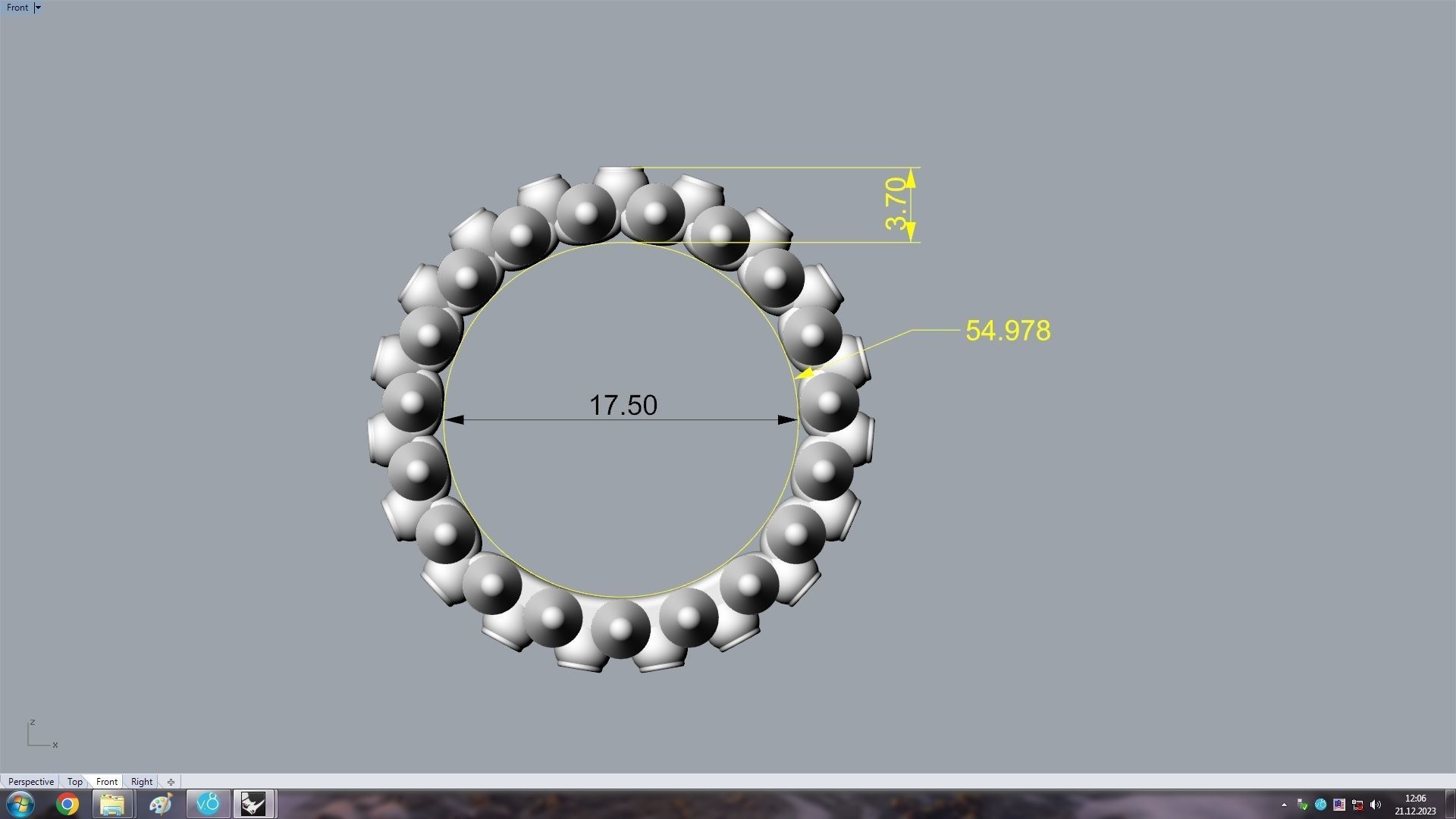 Clash Ring Diamonds 17 5mm 3D print model_12