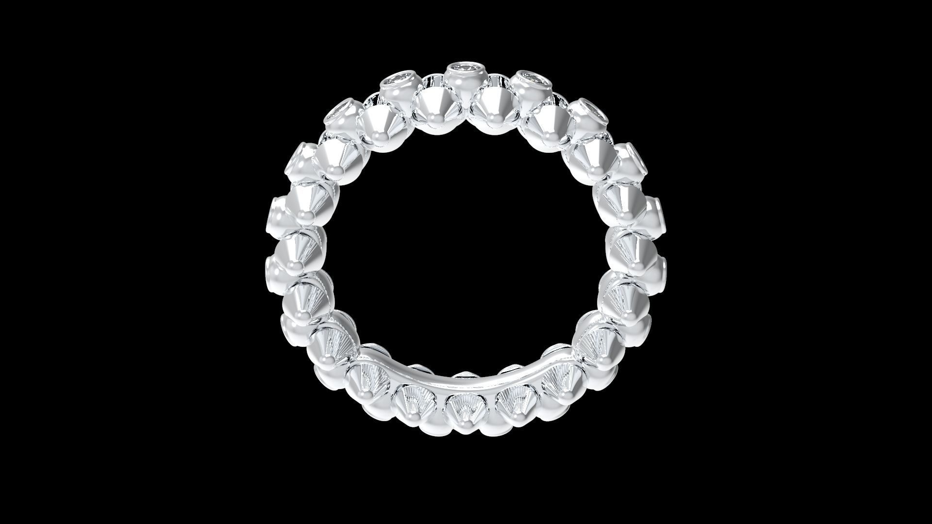 Clash Ring Diamonds 17 5mm 3D print model_10