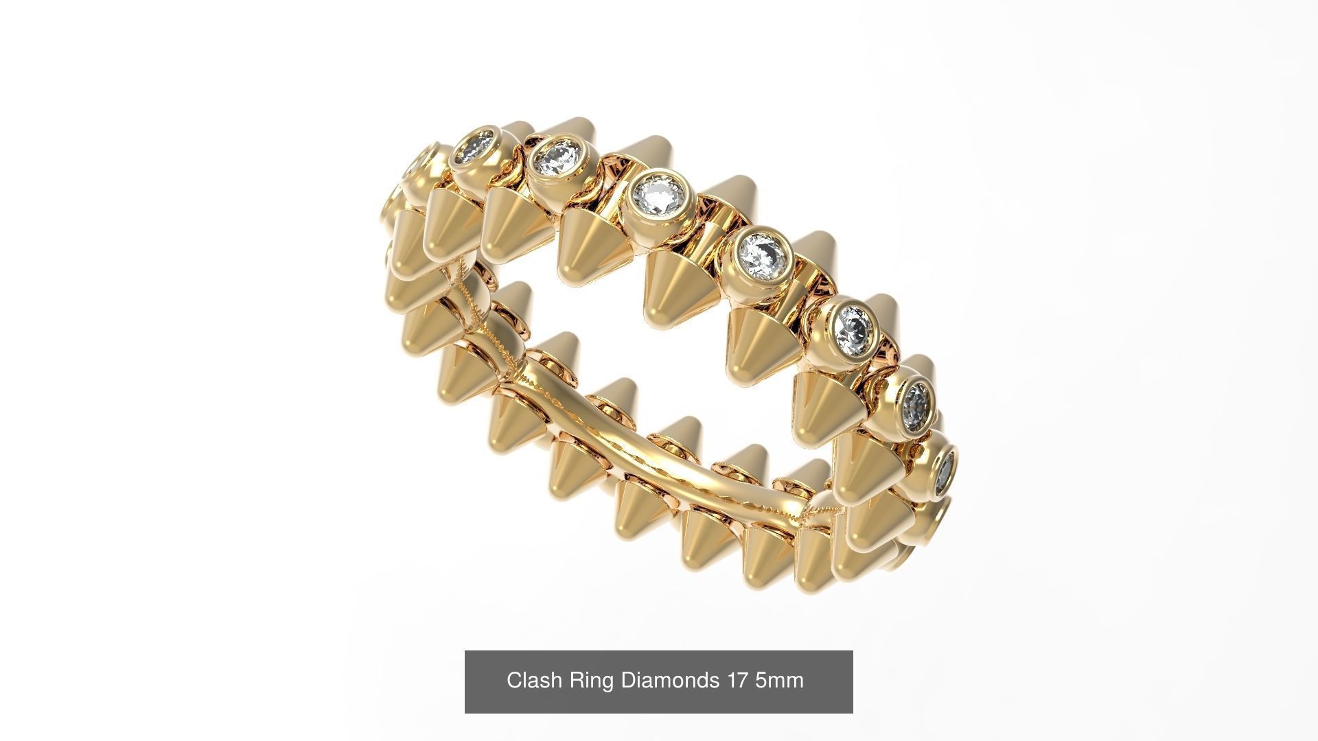 Clash Diamonds Ring 3D Model Collection_1