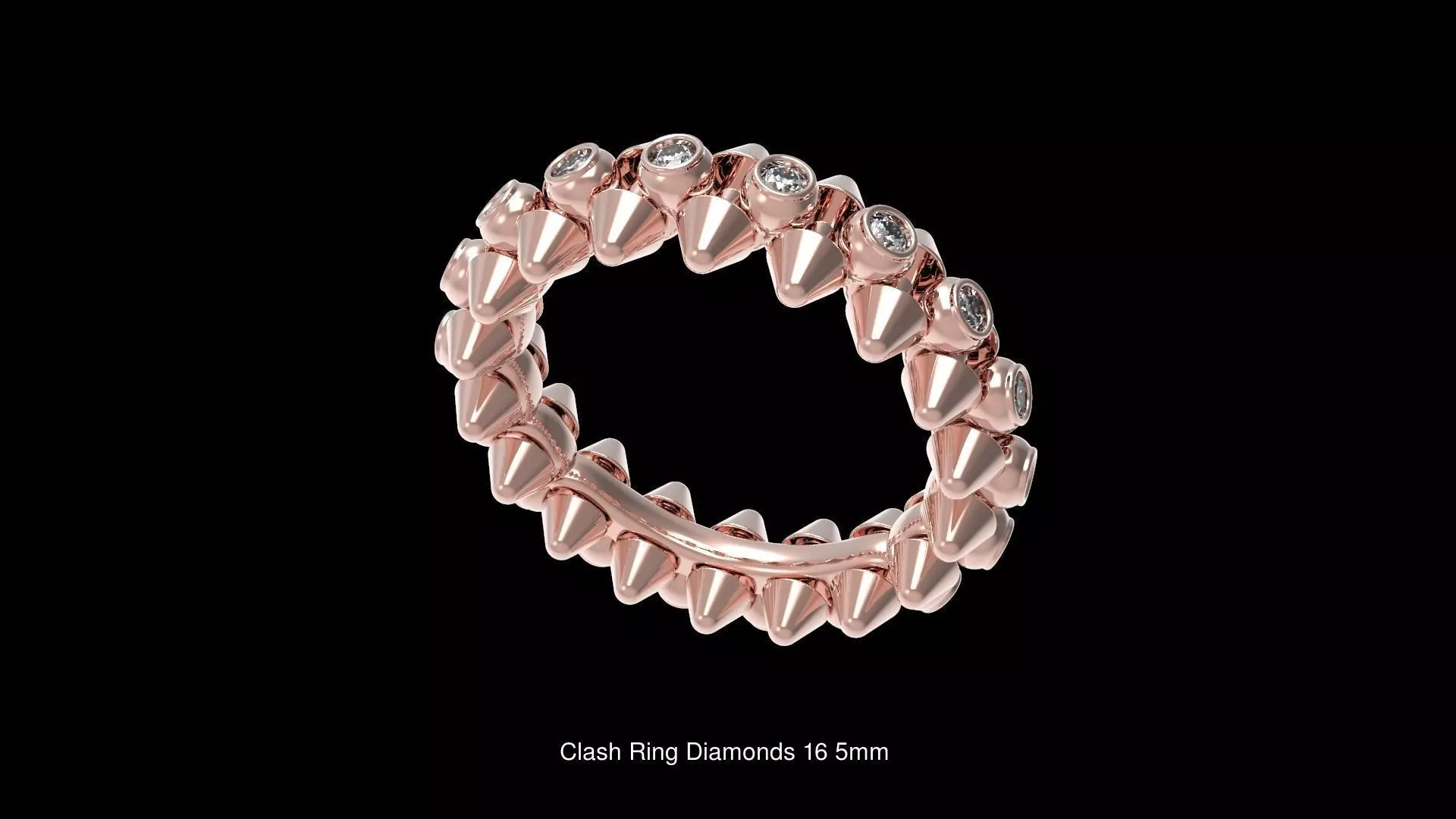 Clash Diamonds Ring 3D Model Collection_0