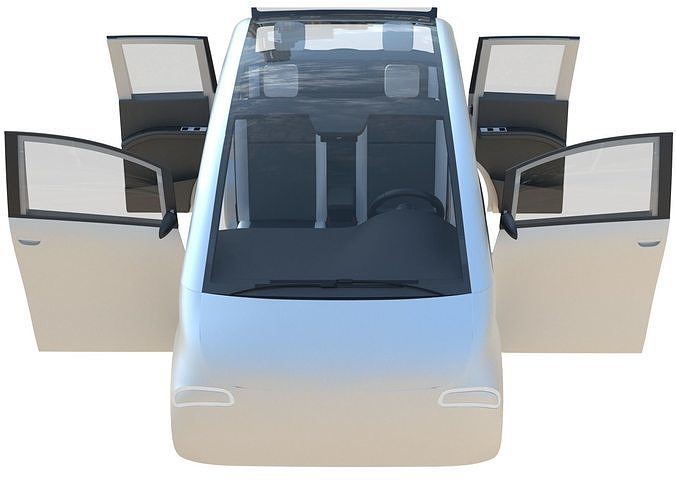  Small Electric Car Peripeteia white 3D model
