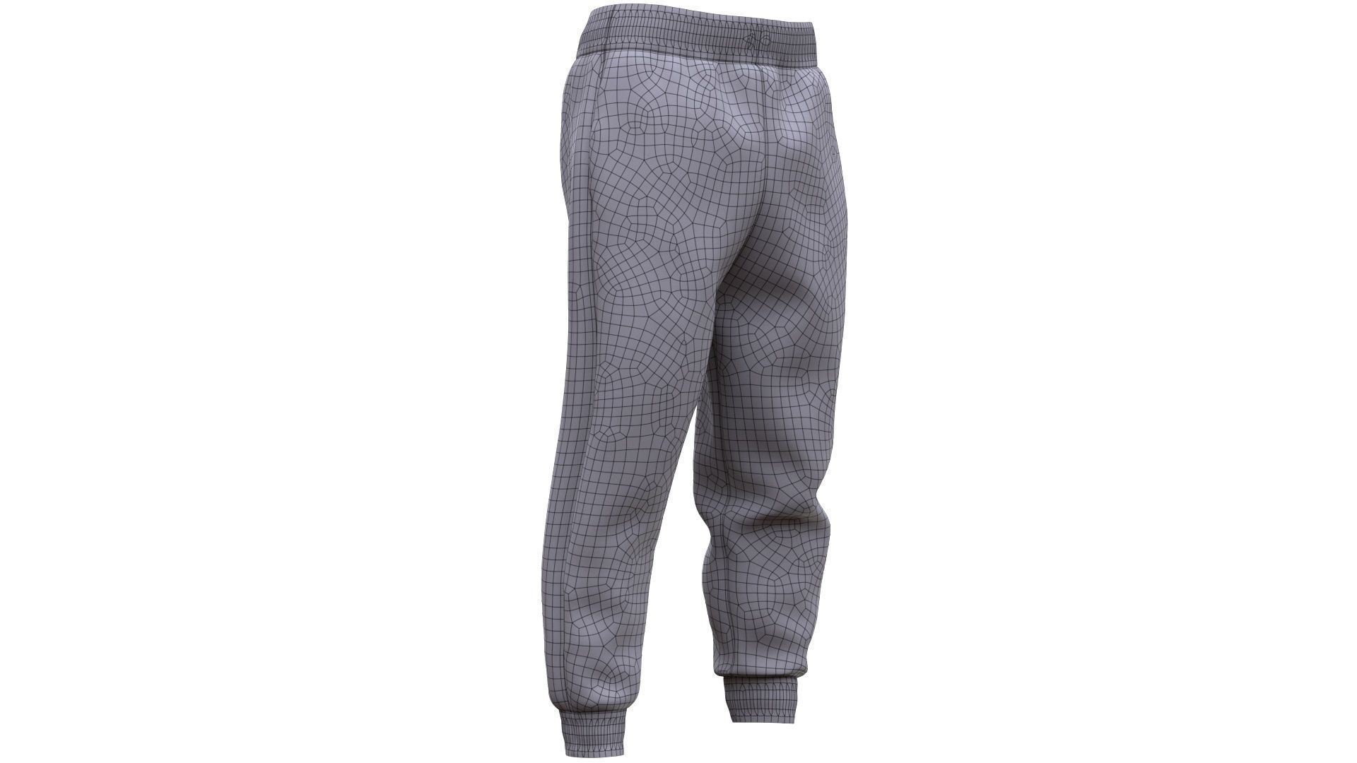 Pants Low-poly 3D model_4