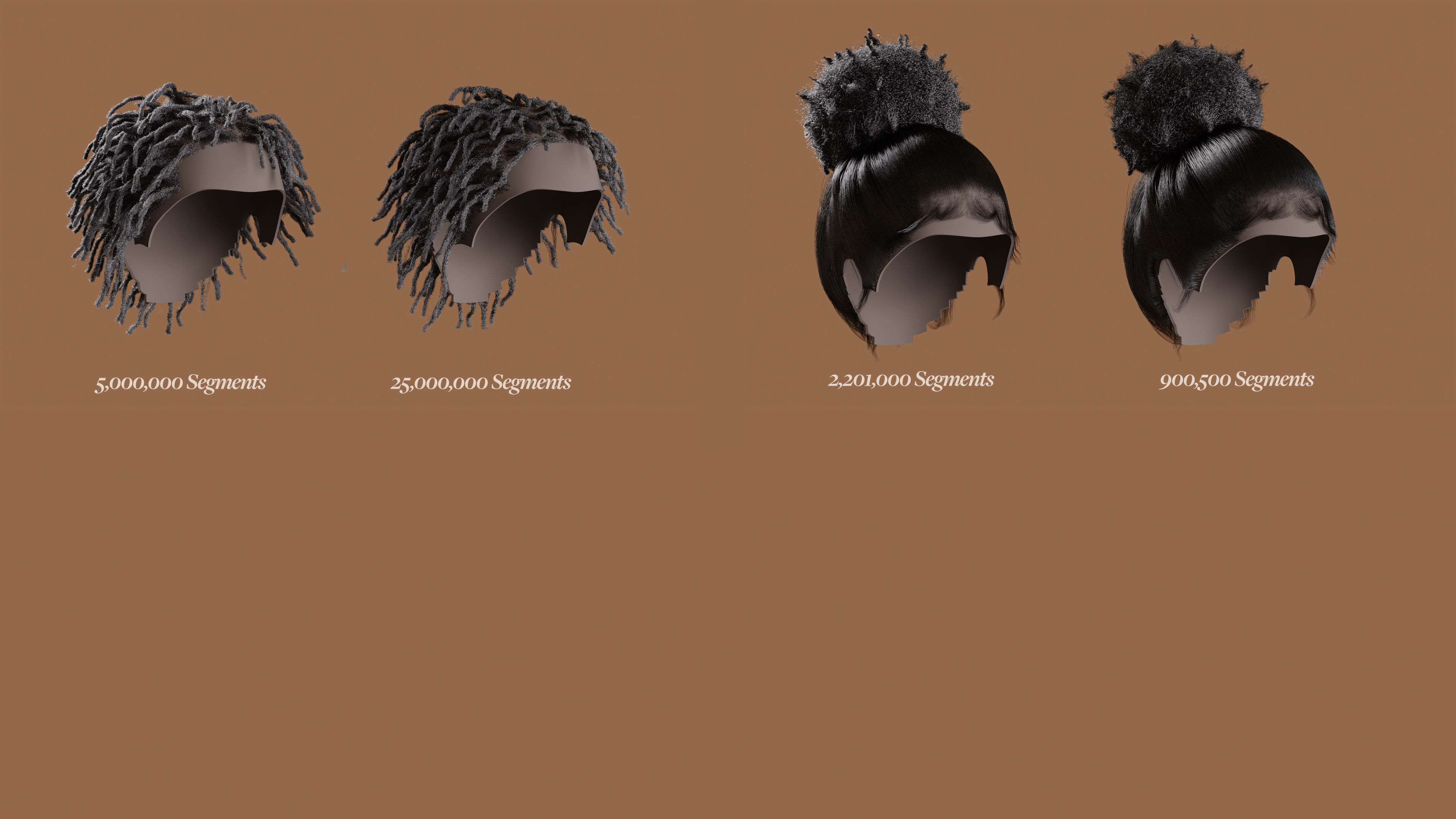 Afro-Textured Wig Pack 3D model_5