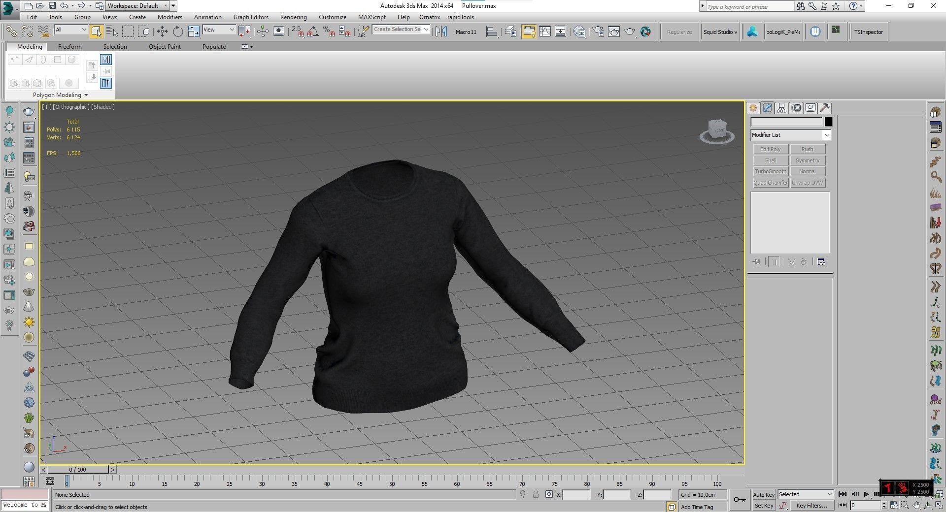 Sweater Low-poly 3D model_3