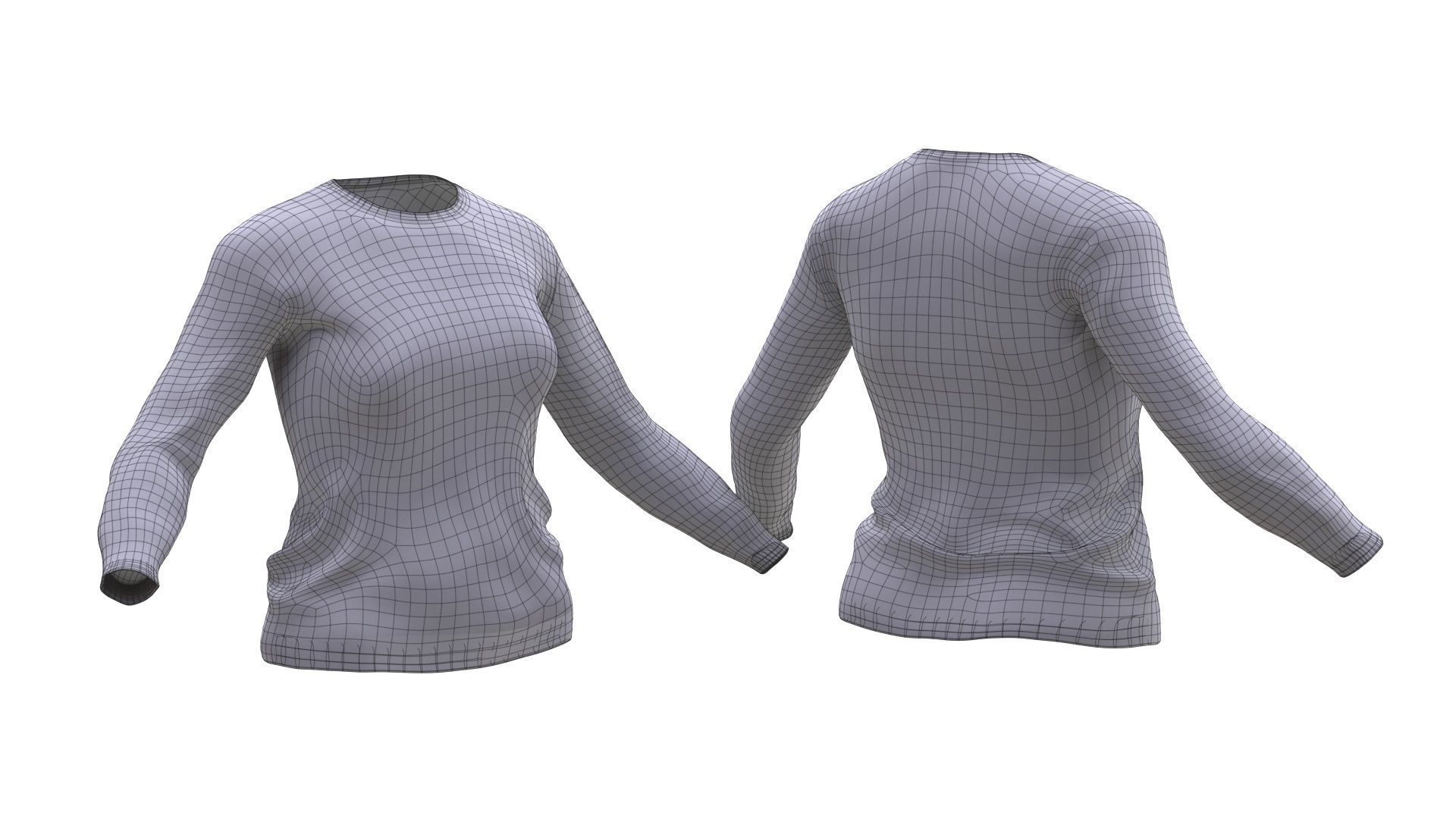 Sweater Low-poly 3D model_4