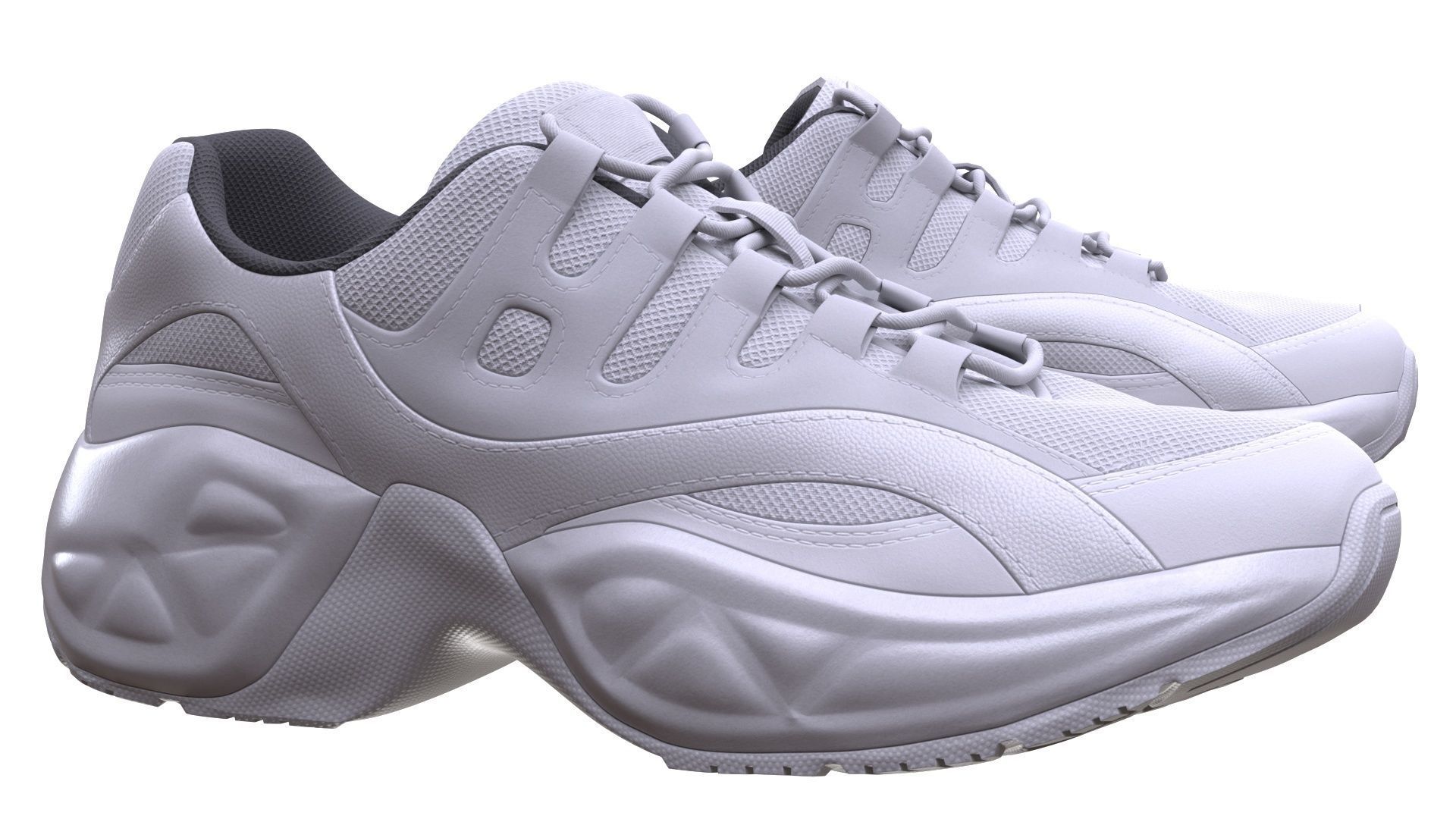 Sneakers Low-poly 3D model_4