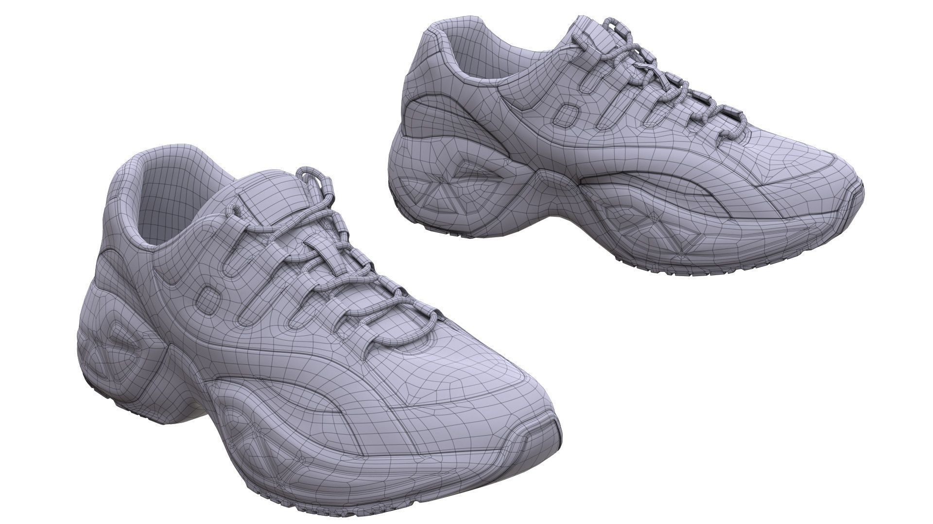 Sneakers Low-poly 3D model_13