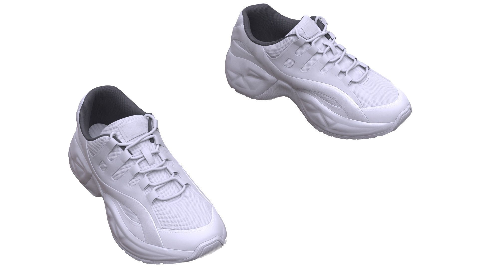 Sneakers Low-poly 3D model_9