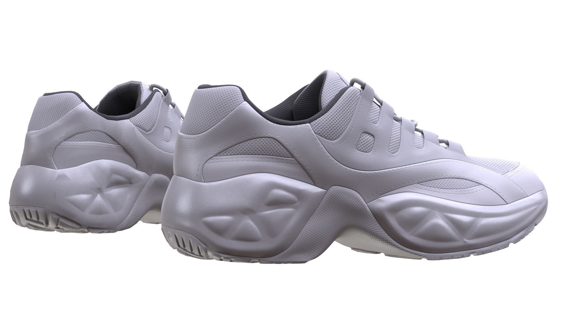 Sneakers Low-poly 3D model_6
