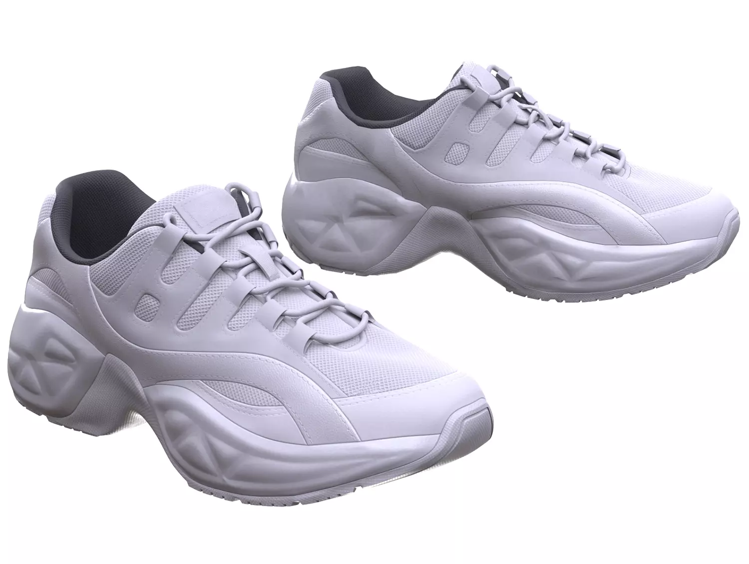 Sneakers Low-poly 3D model_0