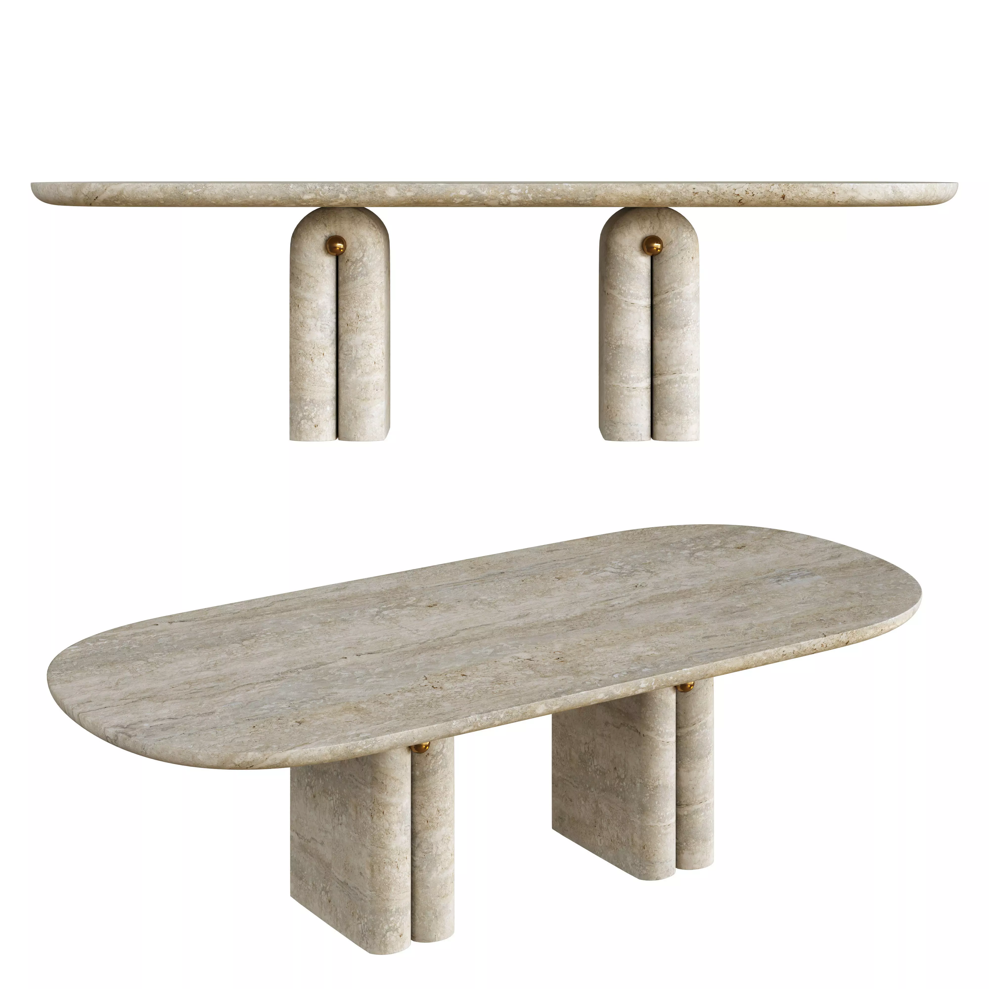 Pearl Dining Table 3D model_0